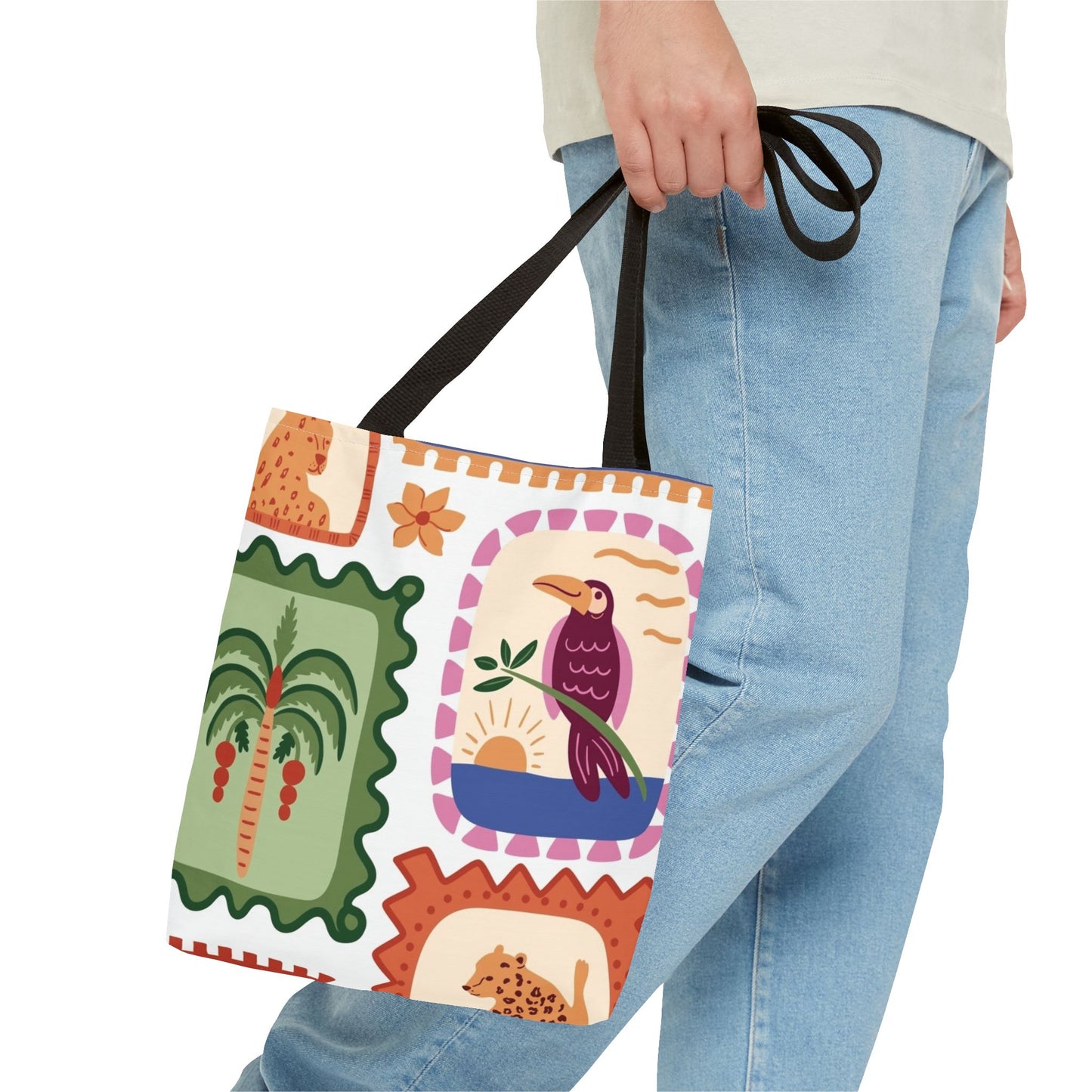 Tropical Print 13 x 13 Tote Bag