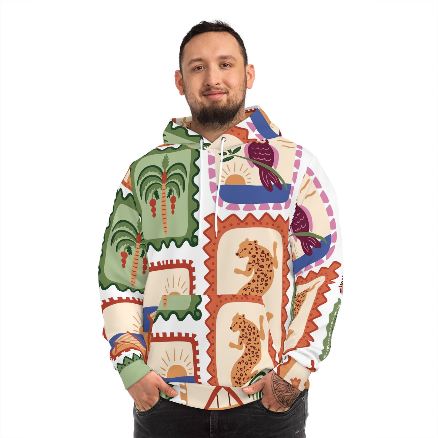 Tropical SCCKSMLY Men's Print Hoodie