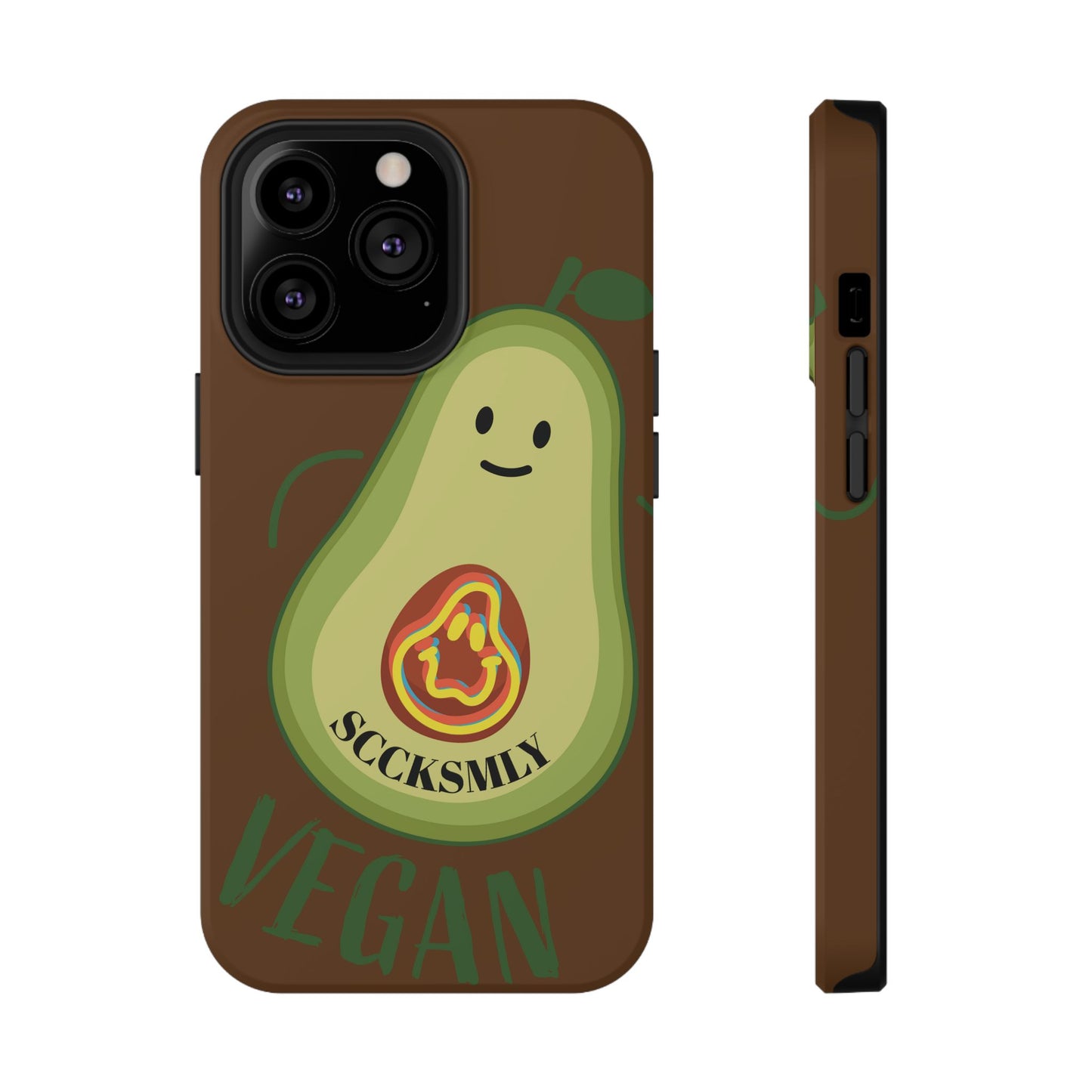 "IOS or Apple" Playful Vegan Avocado Phone Case - Tough, Durable Protection with a Fun Design