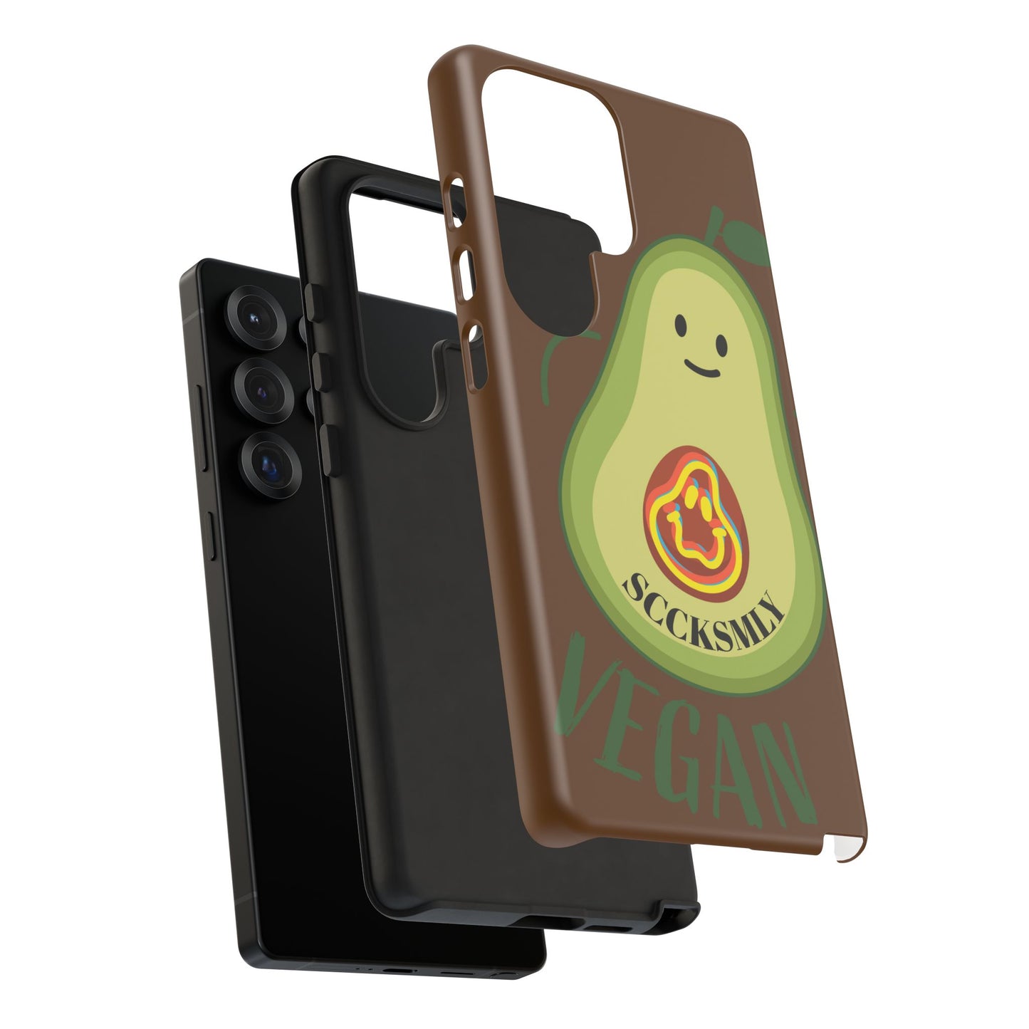 Playful Vegan Avocado Phone Case for Samsung