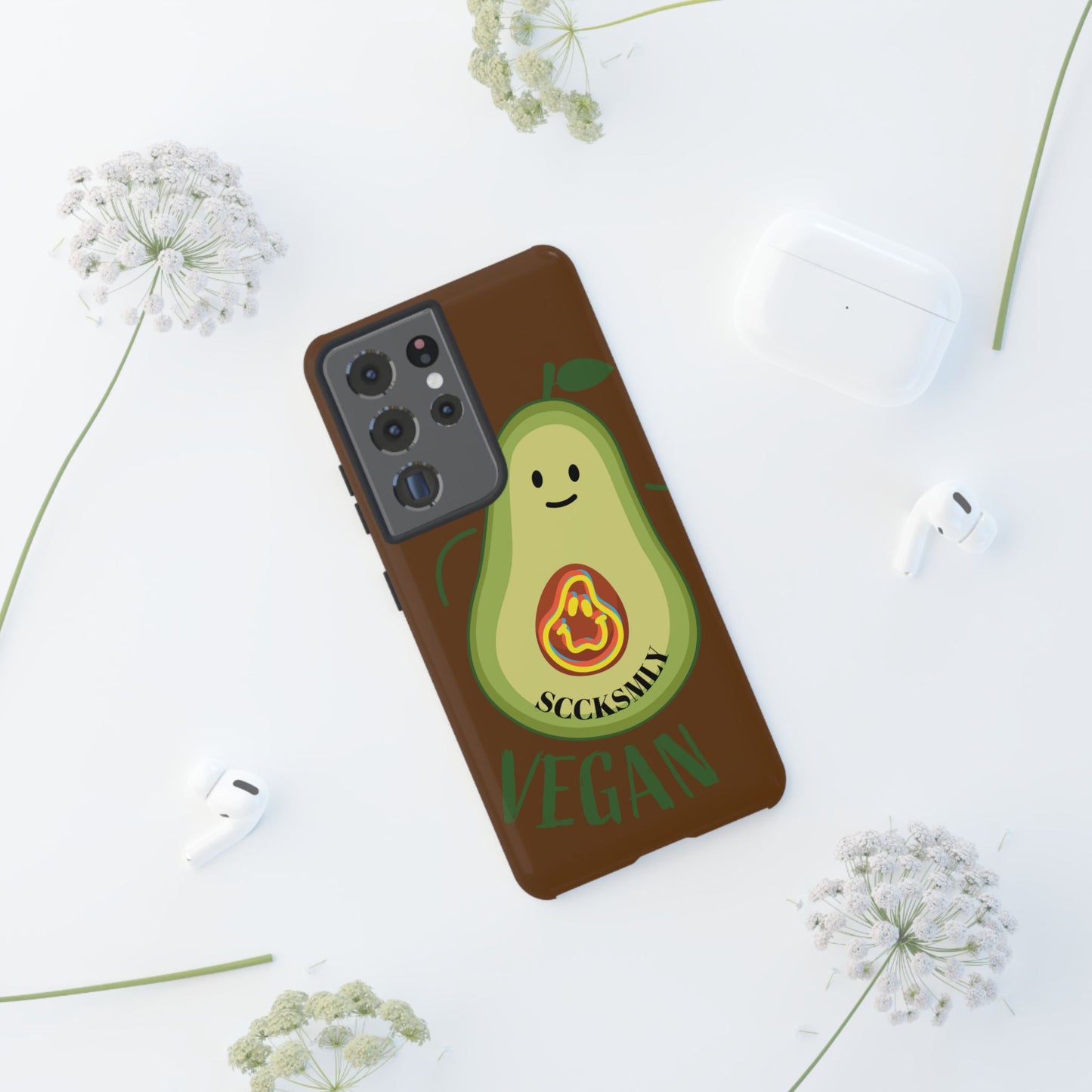 "Android" Playful Vegan Avocado Phone Case - Tough, Durable Protection with a Fun Design