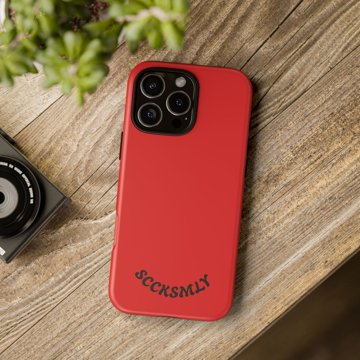 SOLID Screaming Red Tough Case for Apple