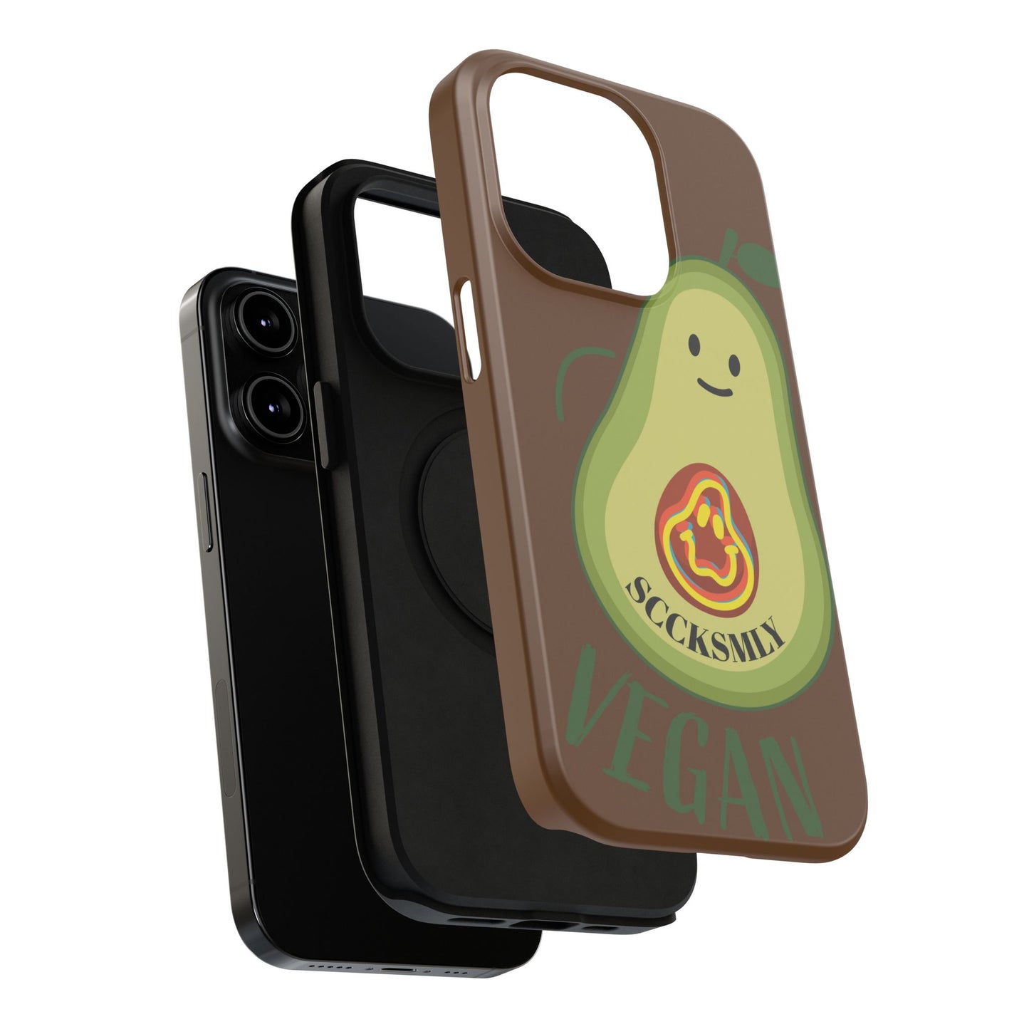 "IOS or Apple" Playful Vegan Avocado Phone Case - Tough, Durable Protection with a Fun Design
