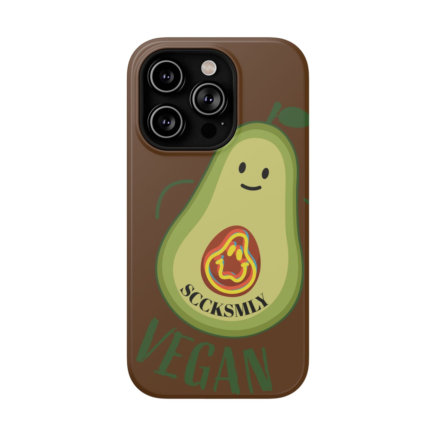 "IOS or Apple" Playful Vegan Avocado Phone Case - Tough, Durable Protection with a Fun Design