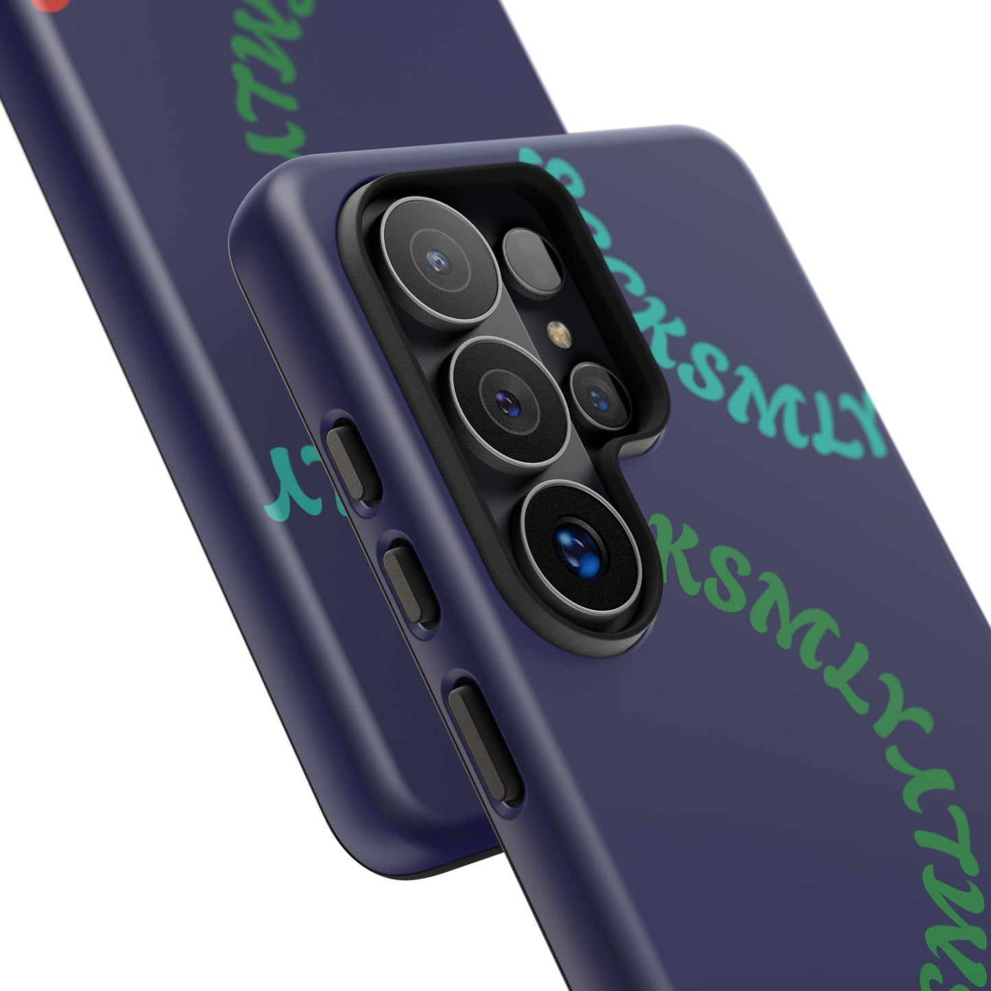 Y2K Wavy Script Tough Case for Samsung- Navy Blue