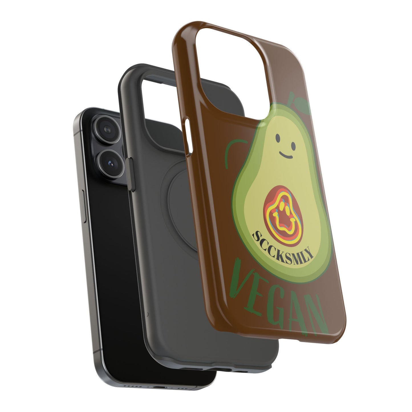 "IOS or Apple" Playful Vegan Avocado Phone Case - Tough, Durable Protection with a Fun Design