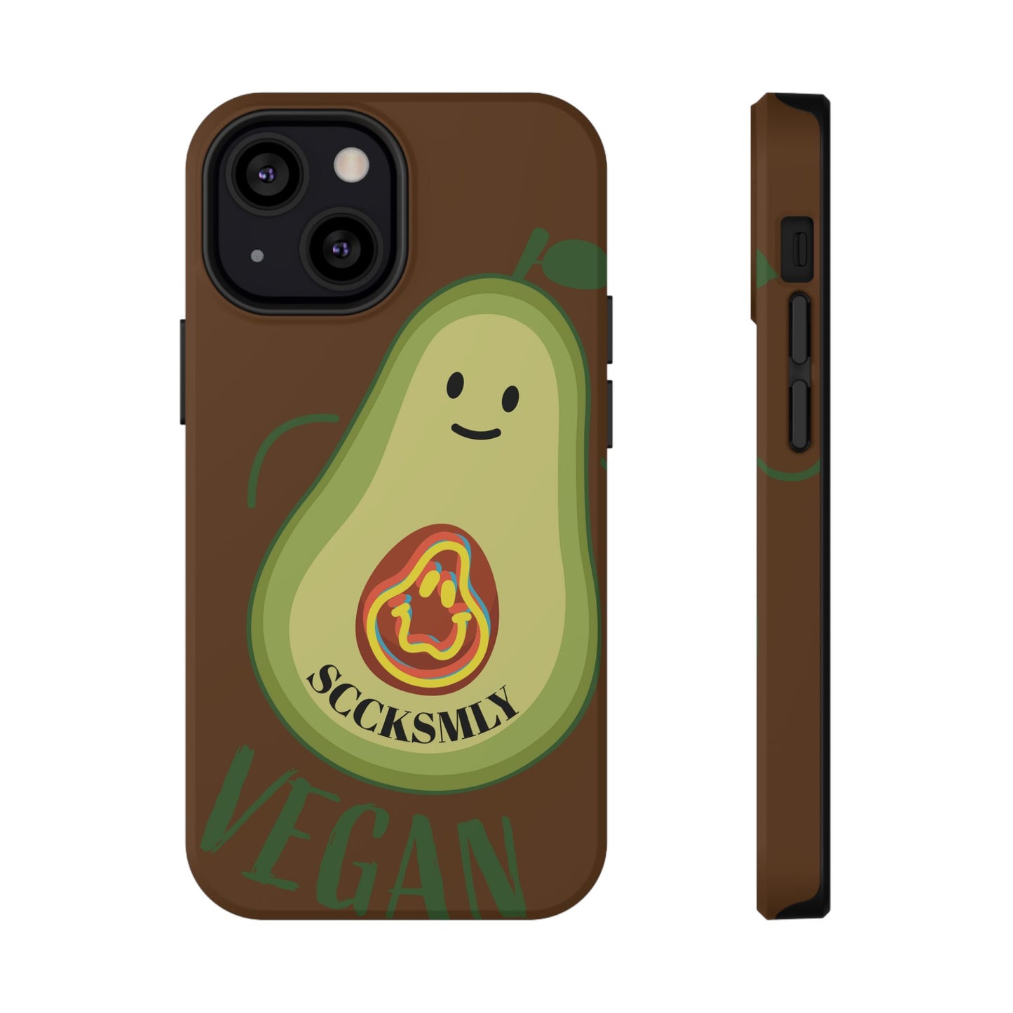 "IOS or Apple" Playful Vegan Avocado Phone Case - Tough, Durable Protection with a Fun Design