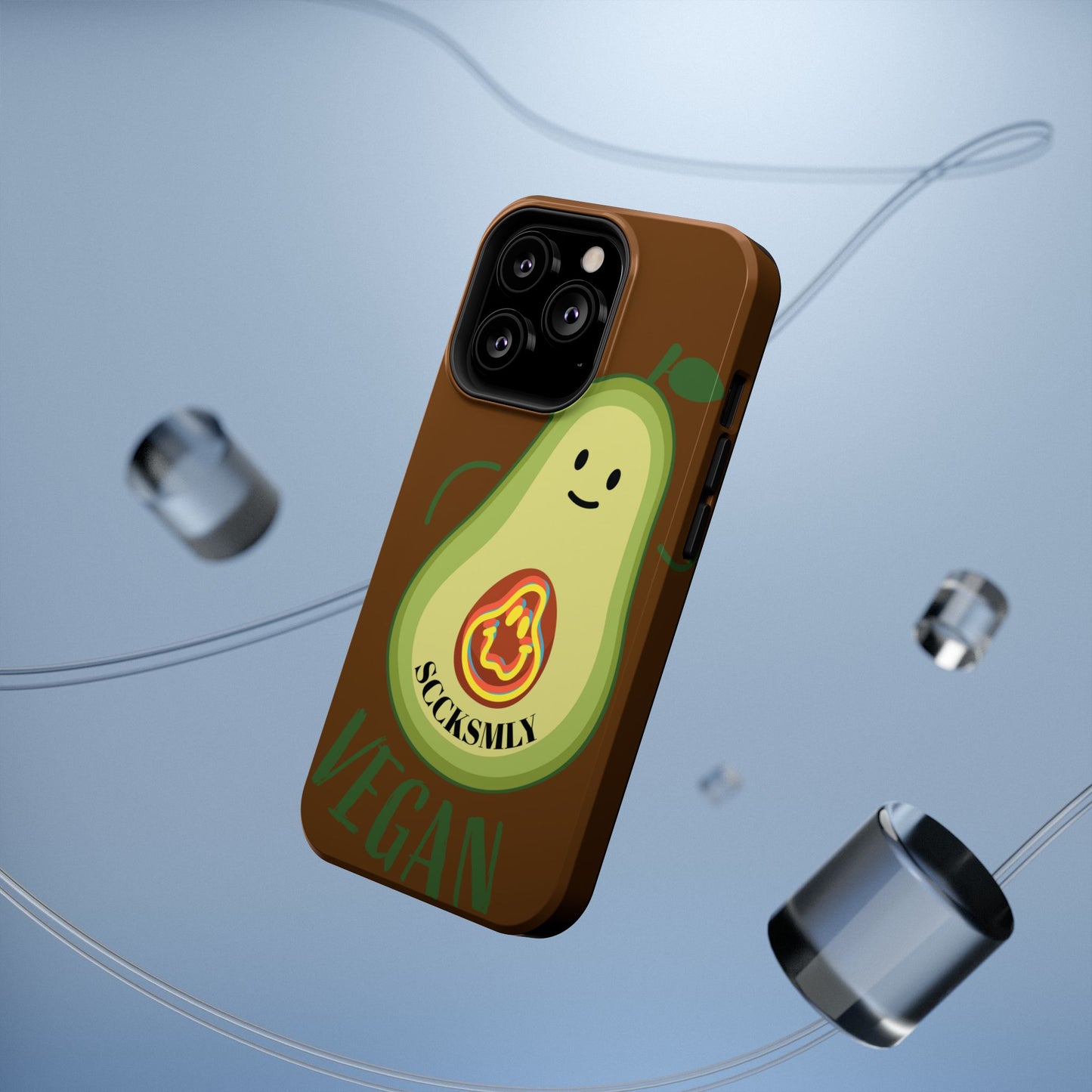 "IOS or Apple" Playful Vegan Avocado Phone Case - Tough, Durable Protection with a Fun Design