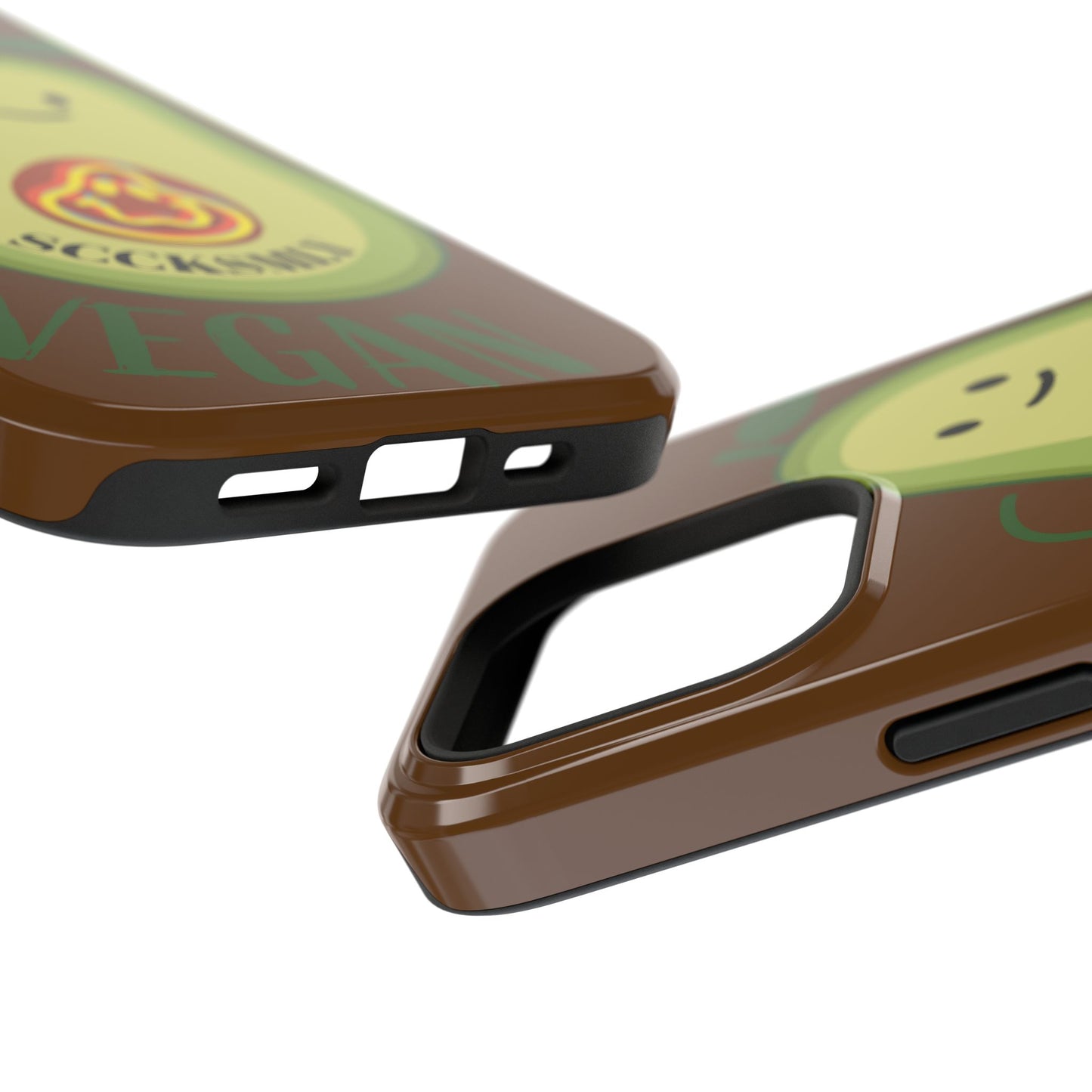 "IOS or Apple" Playful Vegan Avocado Phone Case - Tough, Durable Protection with a Fun Design