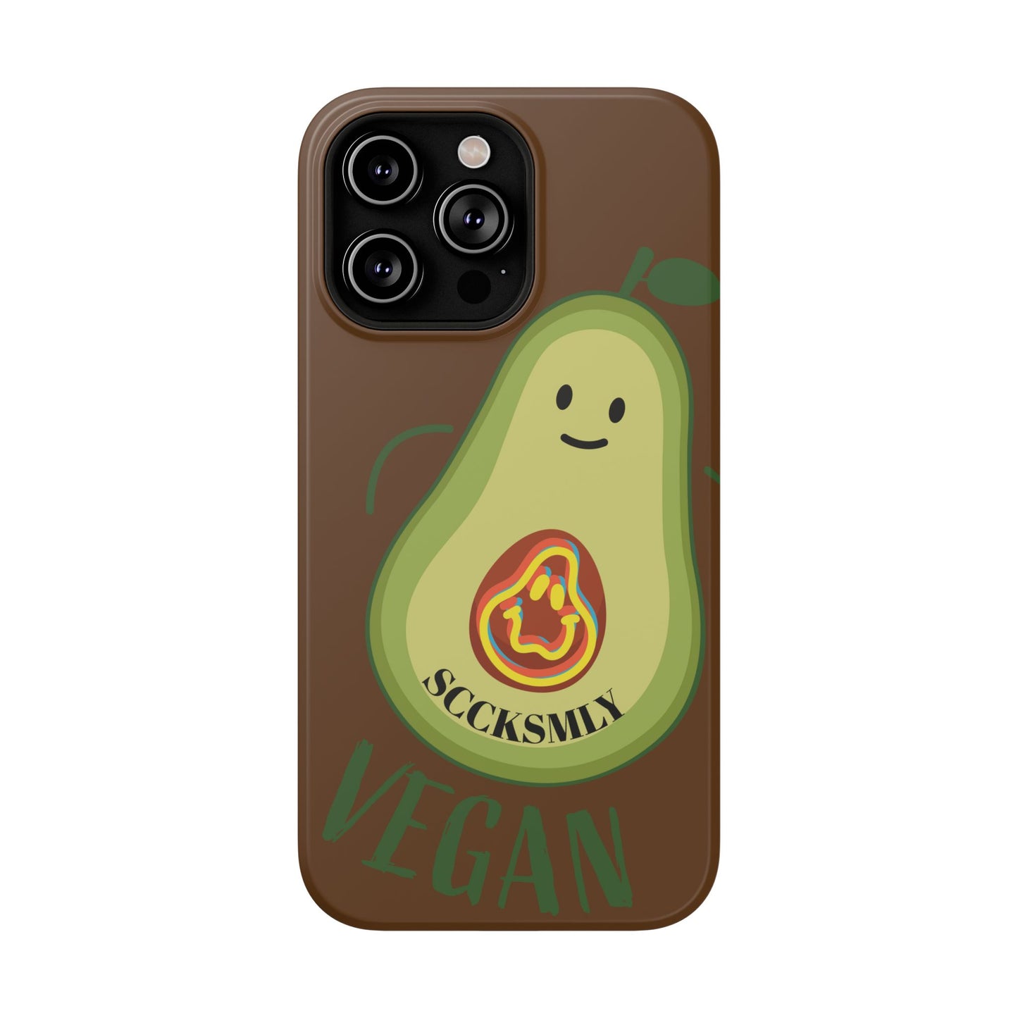"IOS or Apple" Playful Vegan Avocado Phone Case - Tough, Durable Protection with a Fun Design