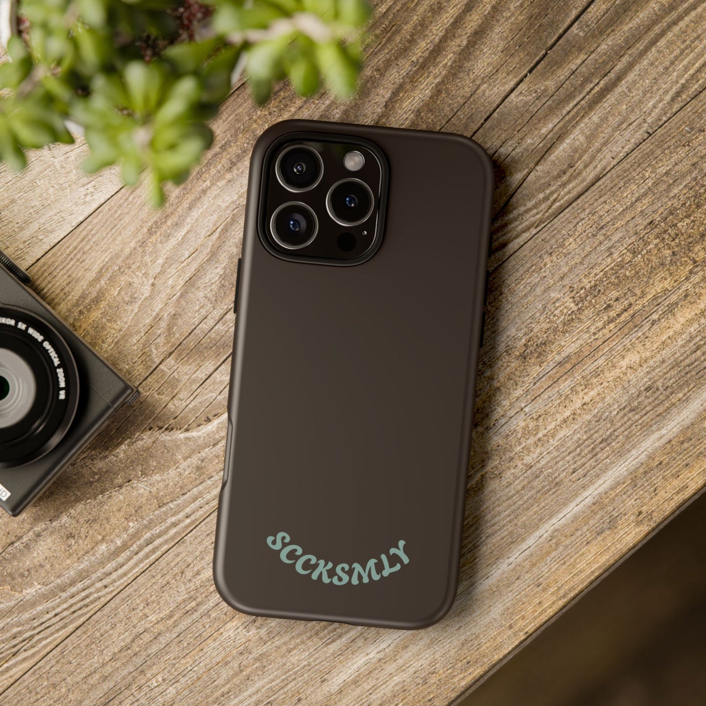 SOLID Espresso Mint Tough Phone Case for Apple