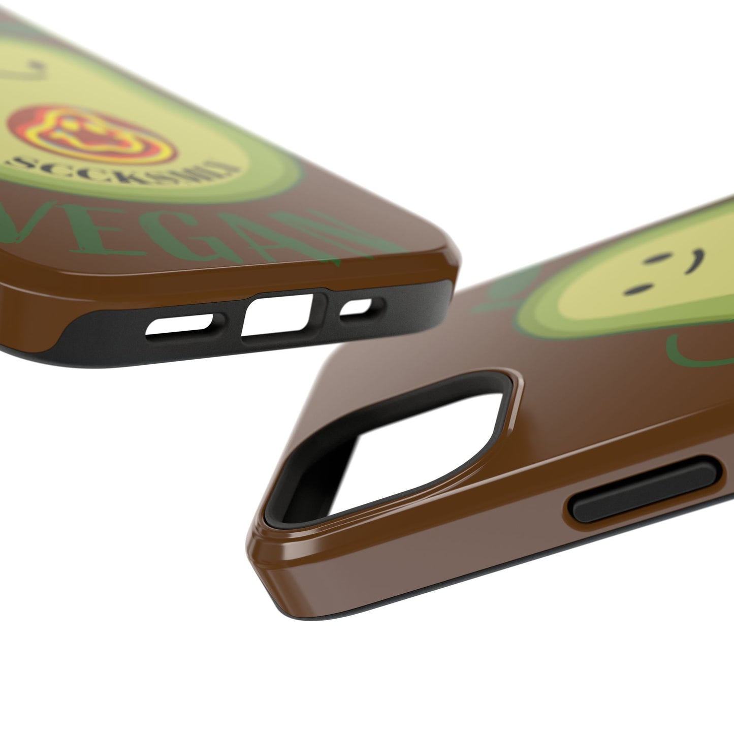 "IOS or Apple" Playful Vegan Avocado Phone Case - Tough, Durable Protection with a Fun Design