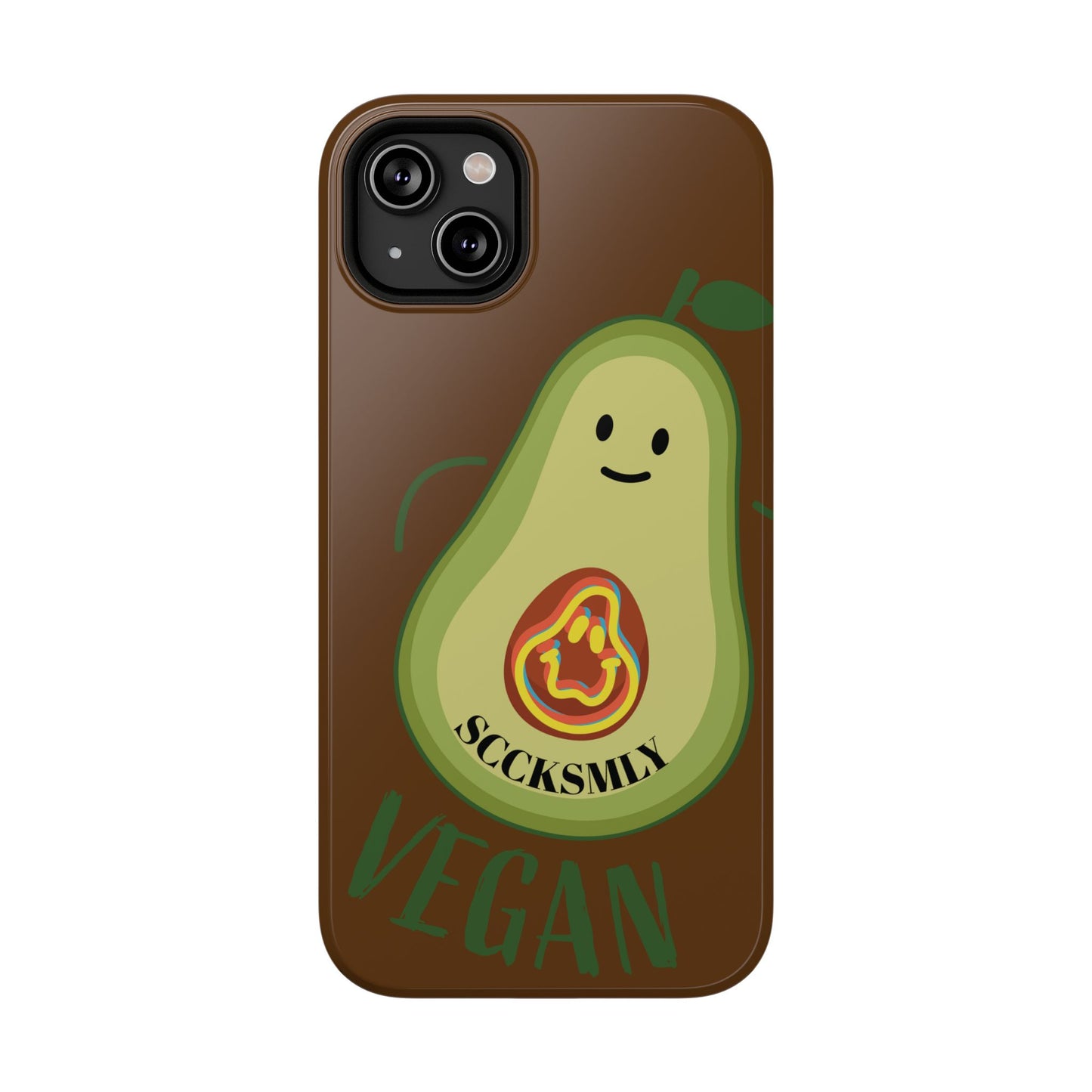 "IOS or Apple" Playful Vegan Avocado Phone Case - Tough, Durable Protection with a Fun Design