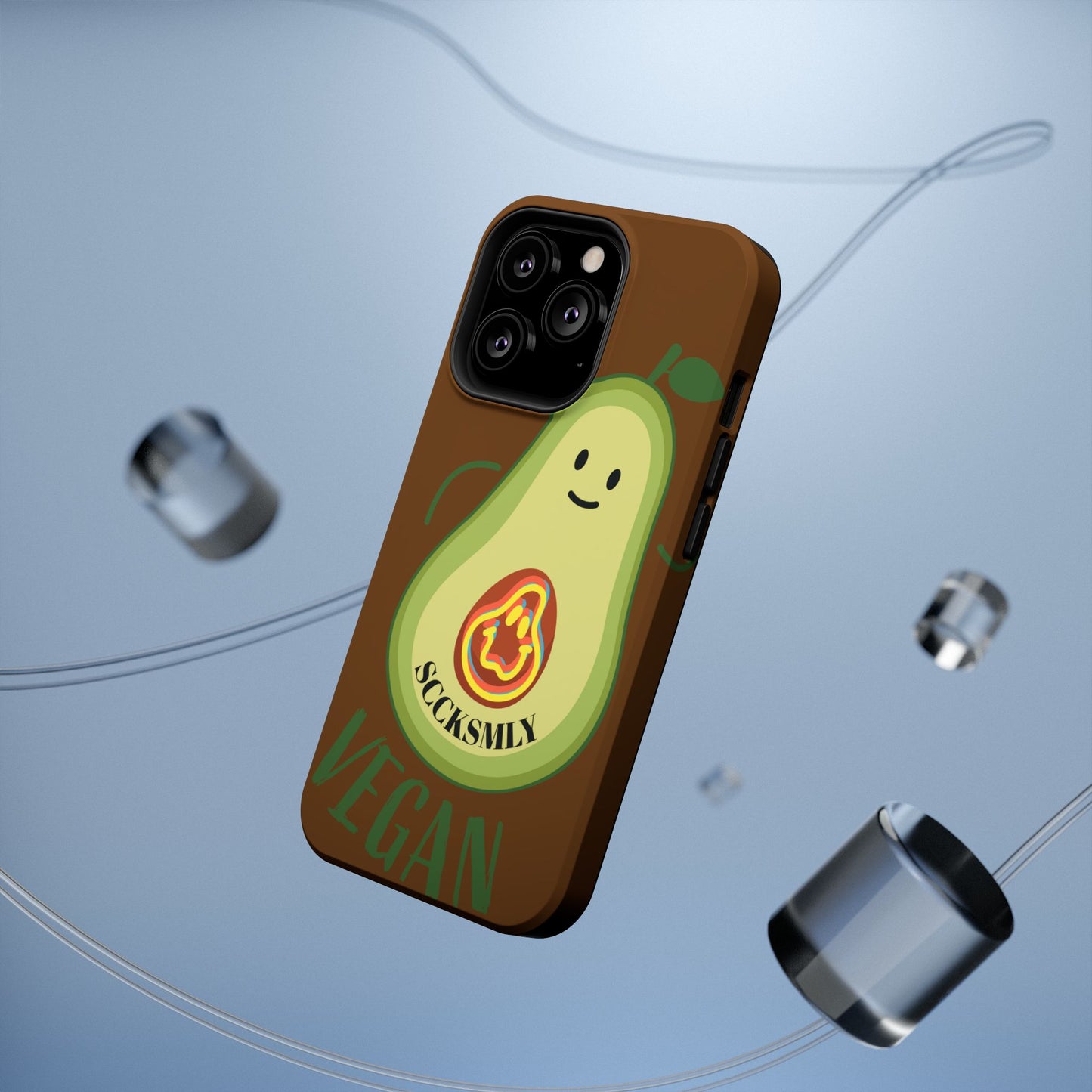 "IOS or Apple" Playful Vegan Avocado Phone Case - Tough, Durable Protection with a Fun Design