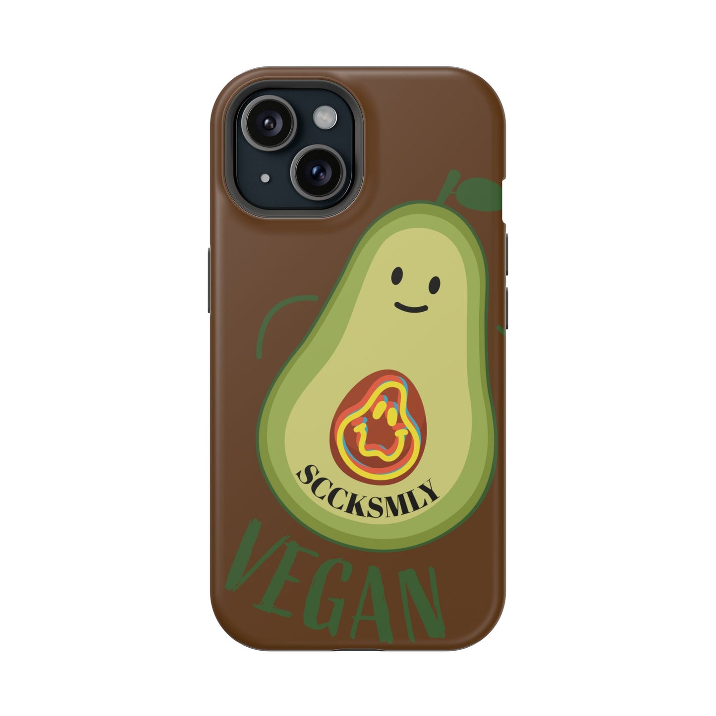 "IOS or Apple" Playful Vegan Avocado Phone Case - Tough, Durable Protection with a Fun Design