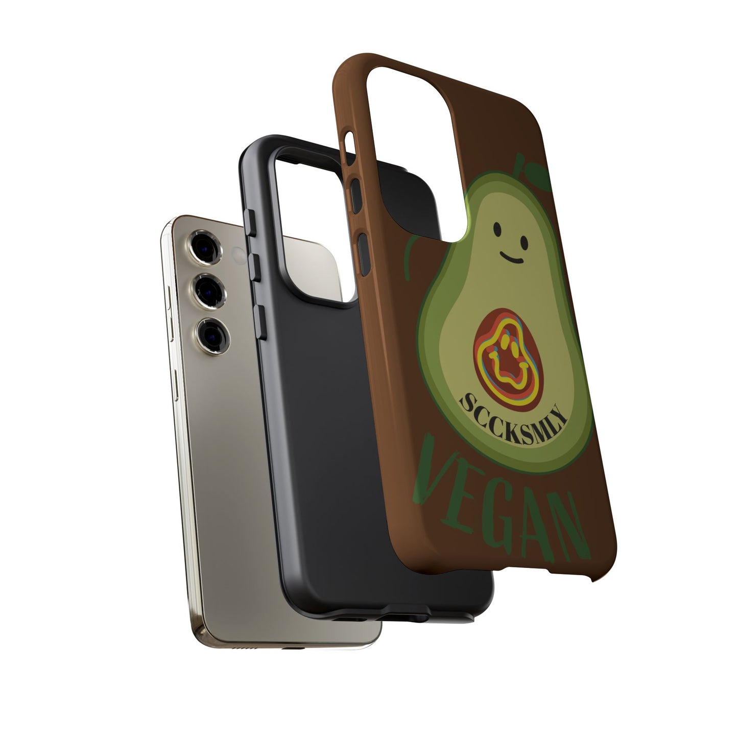 "Android" Playful Vegan Avocado Phone Case - Tough, Durable Protection with a Fun Design