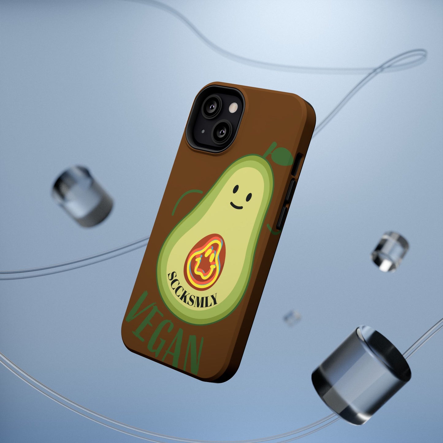 "IOS or Apple" Playful Vegan Avocado Phone Case - Tough, Durable Protection with a Fun Design
