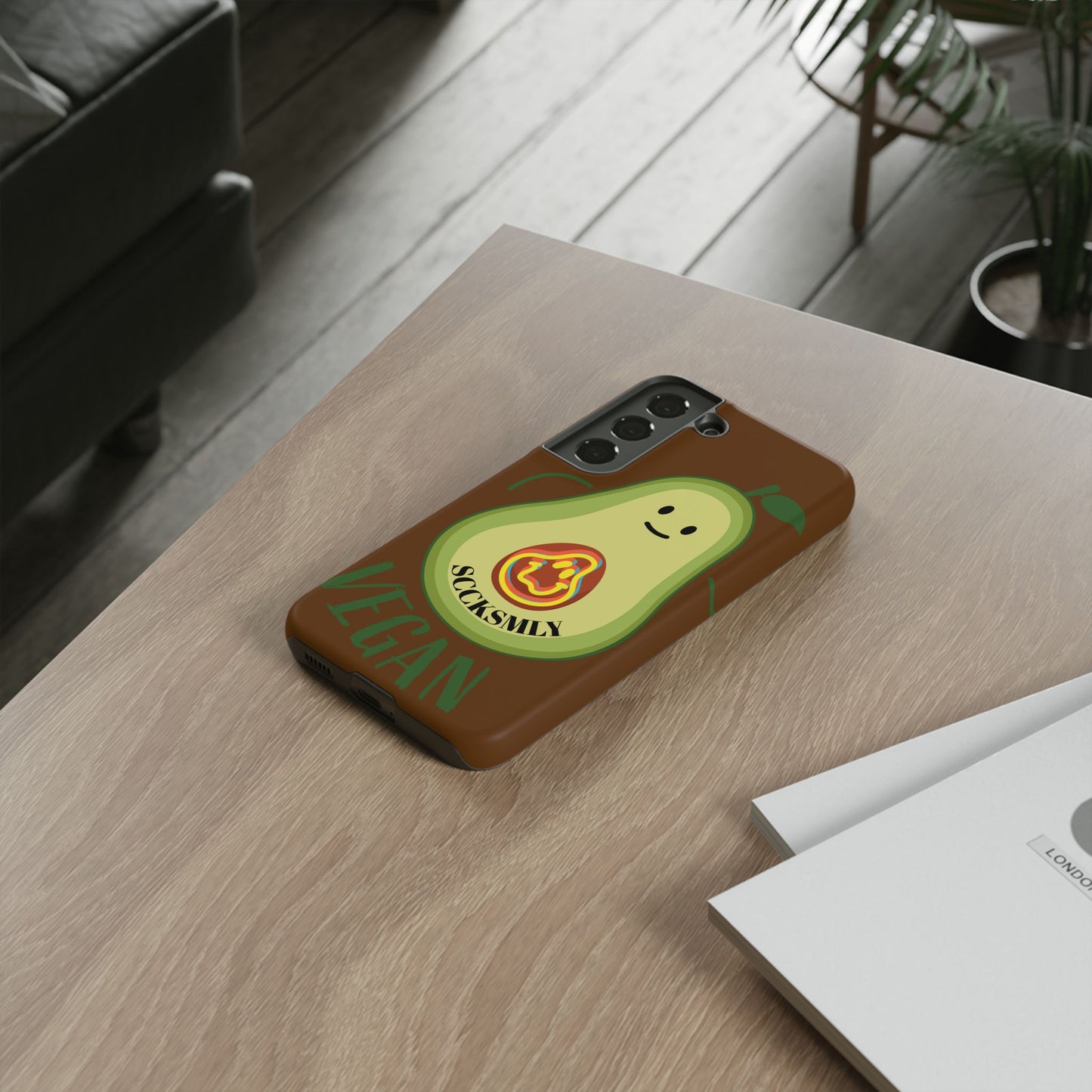 "Android" Playful Vegan Avocado Phone Case - Tough, Durable Protection with a Fun Design