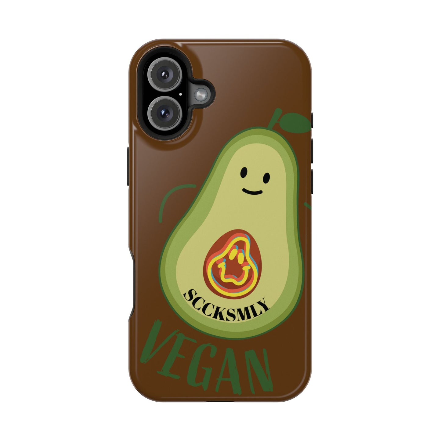 "IOS or Apple" Playful Vegan Avocado Phone Case - Tough, Durable Protection with a Fun Design