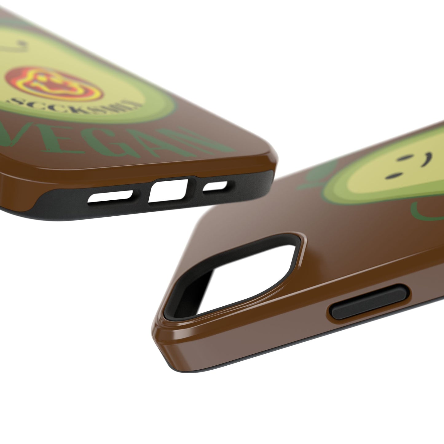 "IOS or Apple" Playful Vegan Avocado Phone Case - Tough, Durable Protection with a Fun Design