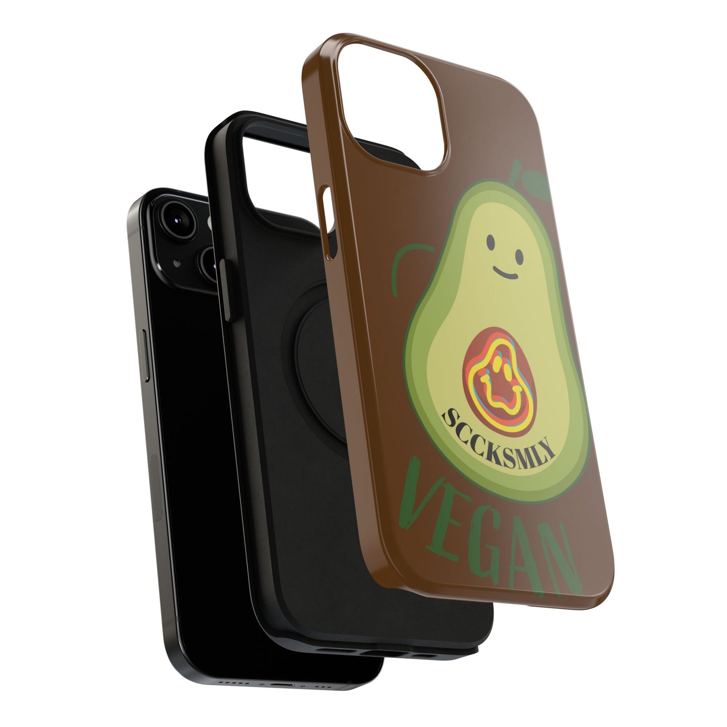 "IOS or Apple" Playful Vegan Avocado Phone Case - Tough, Durable Protection with a Fun Design