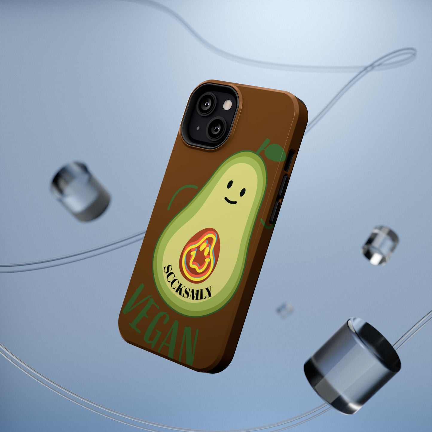 "IOS or Apple" Playful Vegan Avocado Phone Case - Tough, Durable Protection with a Fun Design