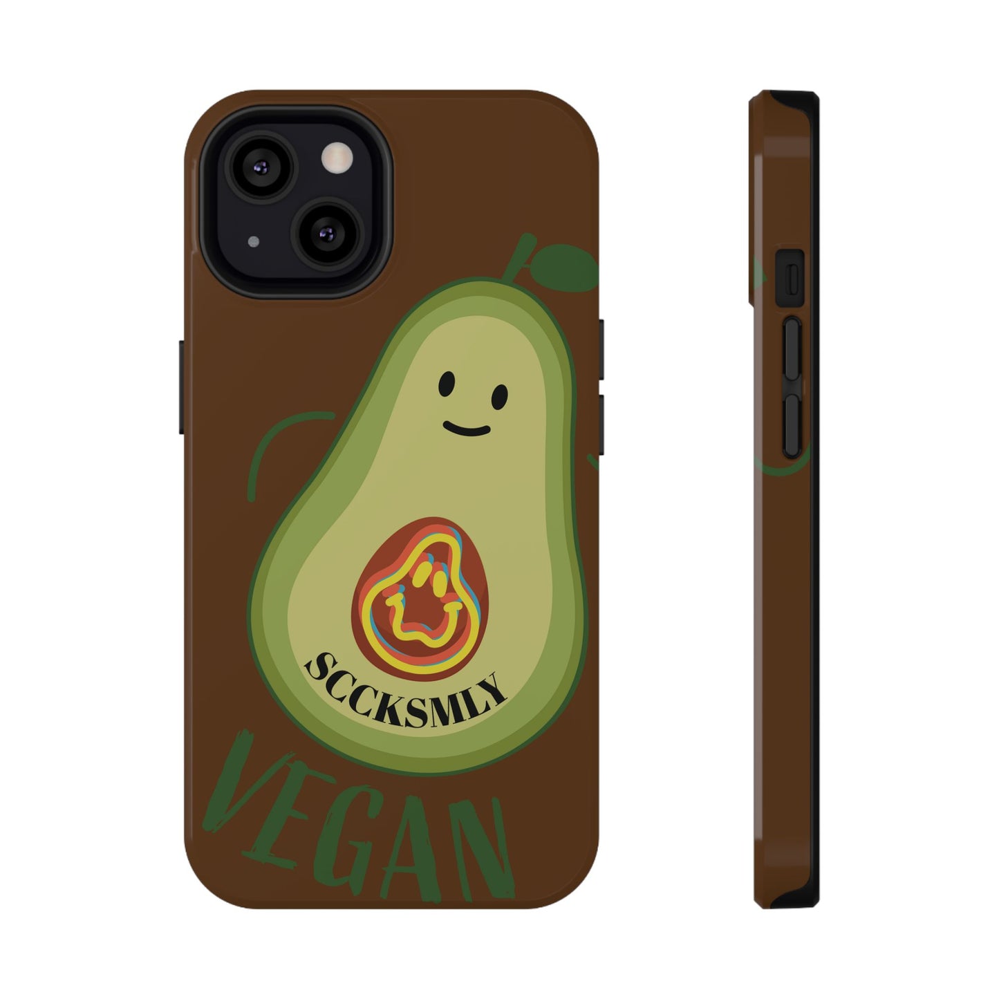 "IOS or Apple" Playful Vegan Avocado Phone Case - Tough, Durable Protection with a Fun Design