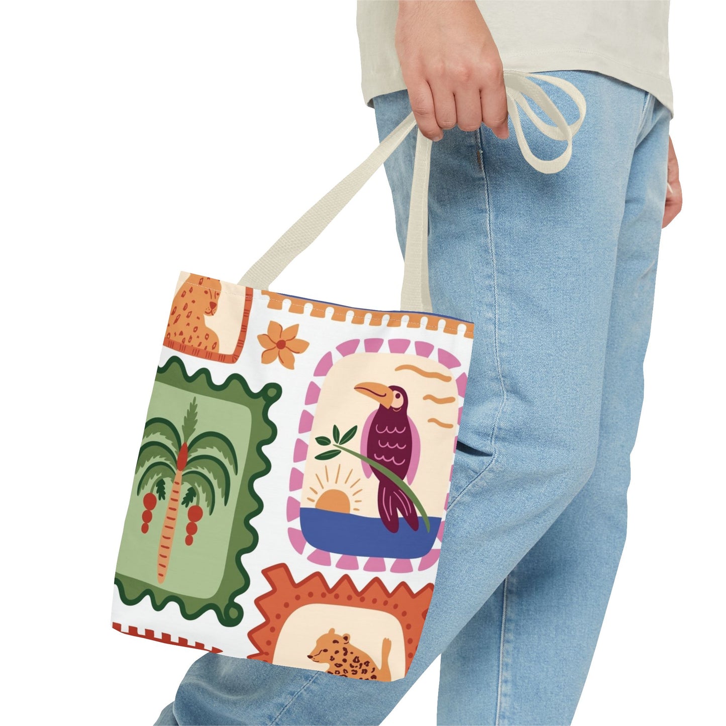 Tropical Print 13 x 13 Tote Bag