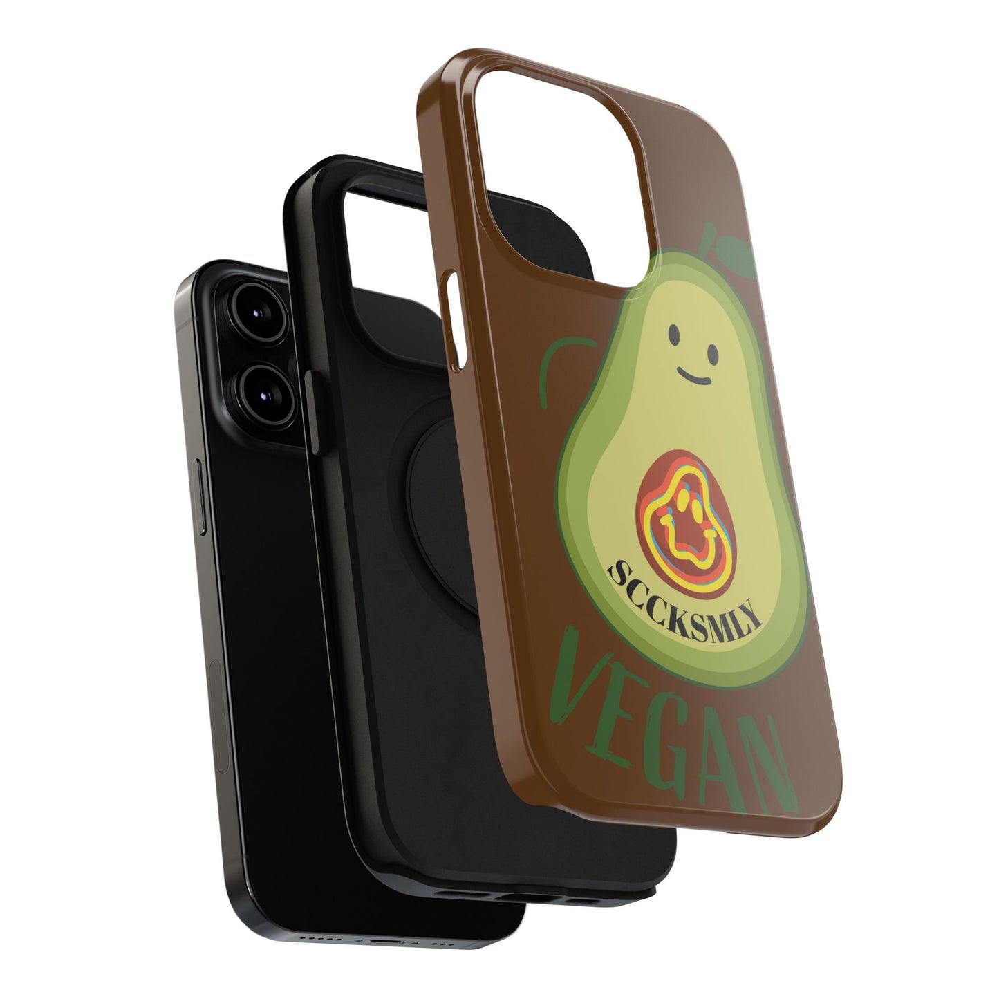 "IOS or Apple" Playful Vegan Avocado Phone Case - Tough, Durable Protection with a Fun Design