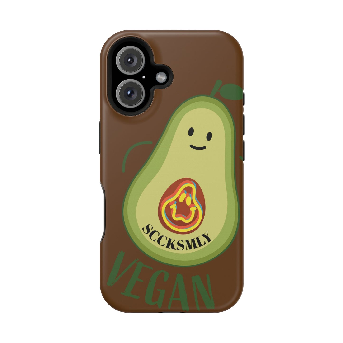 "IOS or Apple" Playful Vegan Avocado Phone Case - Tough, Durable Protection with a Fun Design