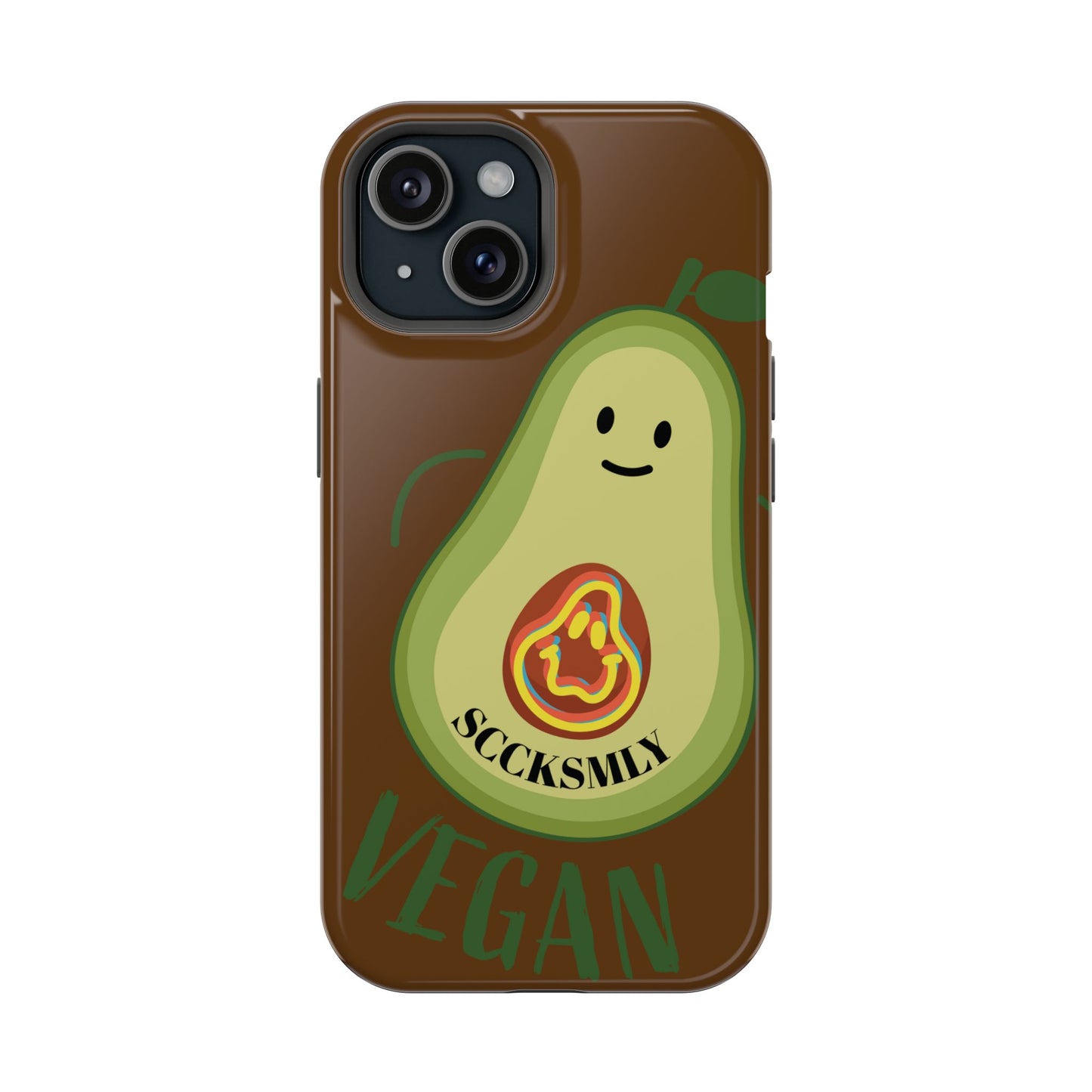 "IOS or Apple" Playful Vegan Avocado Phone Case - Tough, Durable Protection with a Fun Design