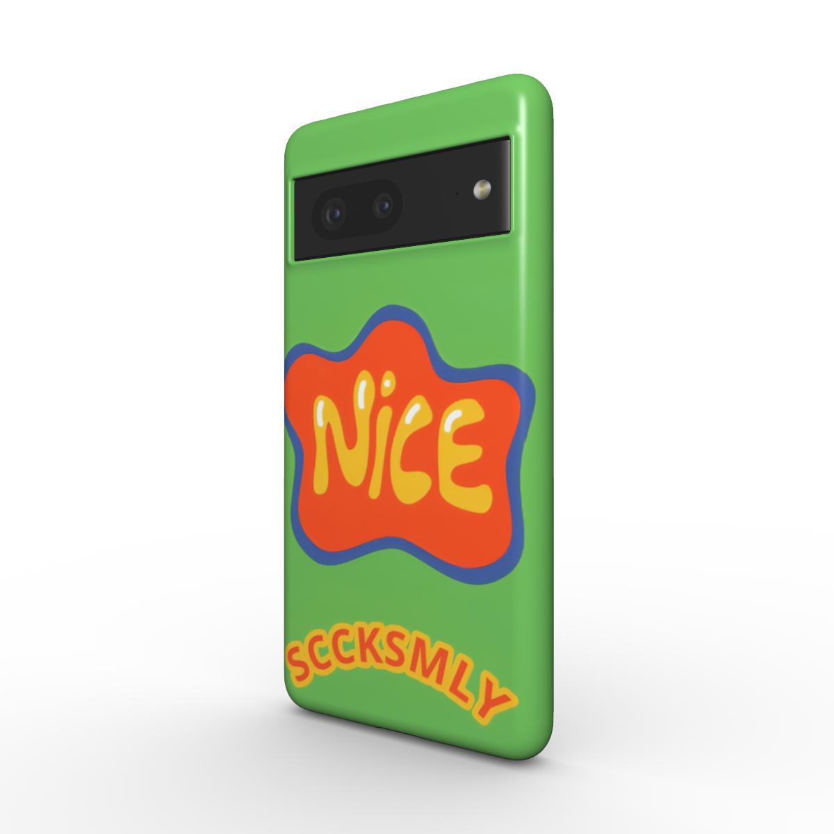 Green "NICE" Tough Phone Case for Andriod