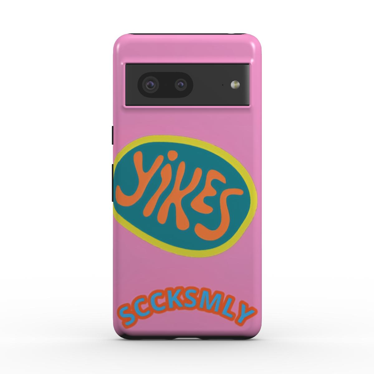 Pink "YIKES" Tough Phone Case for Andriod