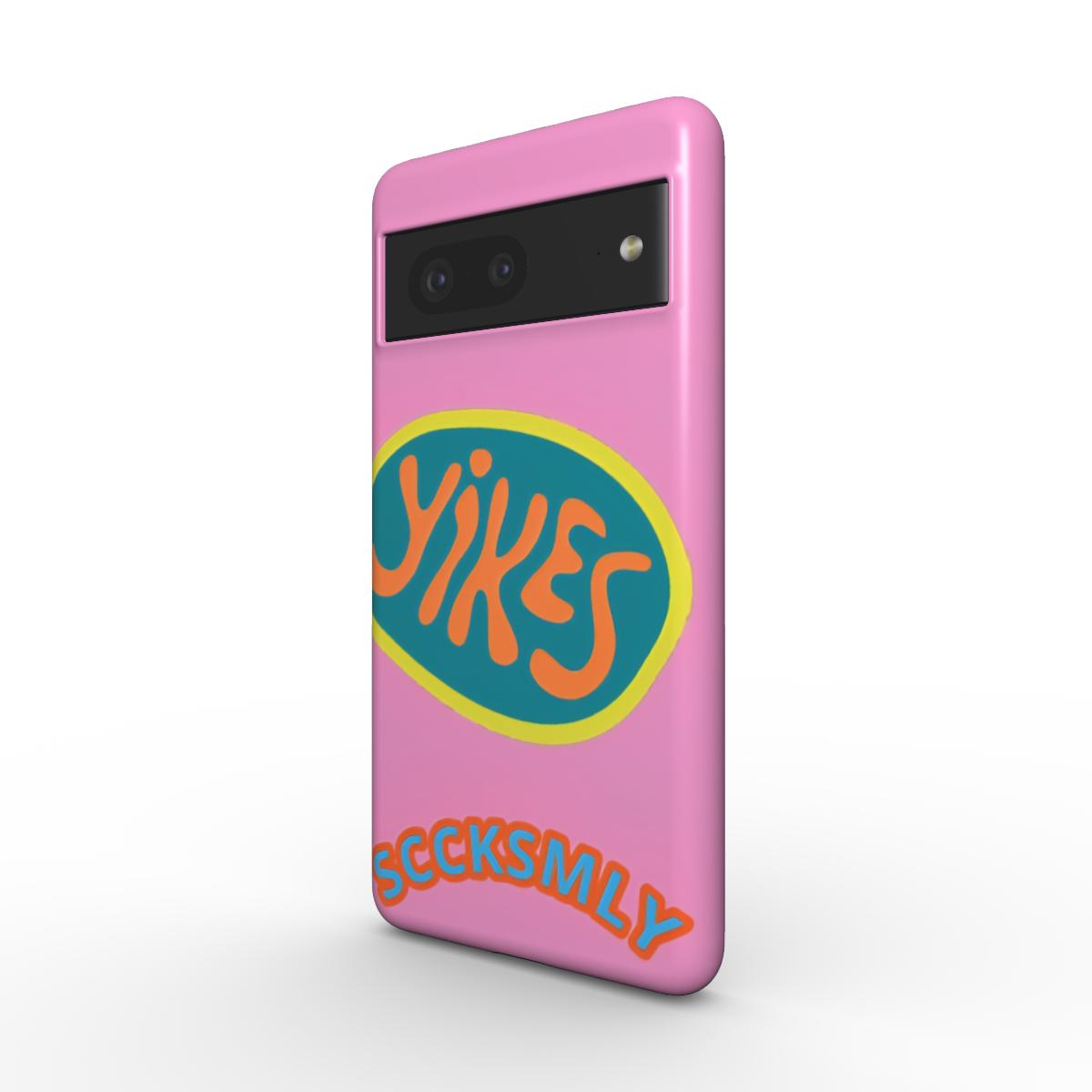 Pink "YIKES" Tough Phone Case for Andriod