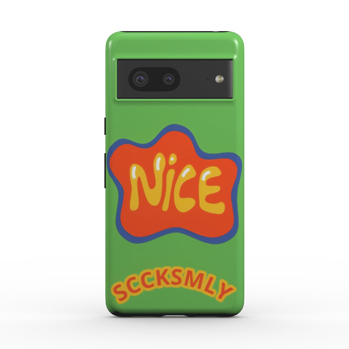 Green "NICE" Tough Phone Case for Andriod