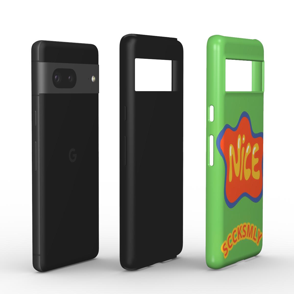 Green "NICE" Tough Phone Case for Andriod