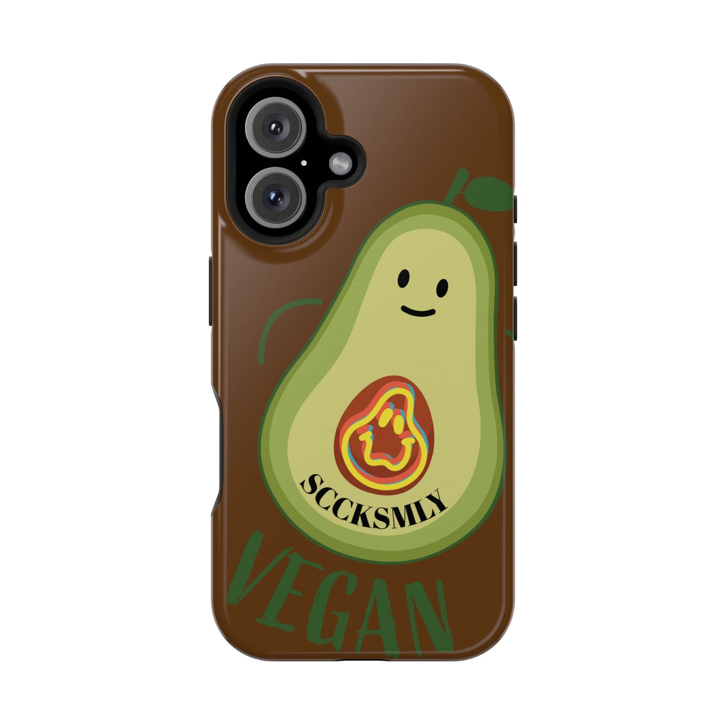 "IOS or Apple" Playful Vegan Avocado Phone Case - Tough, Durable Protection with a Fun Design