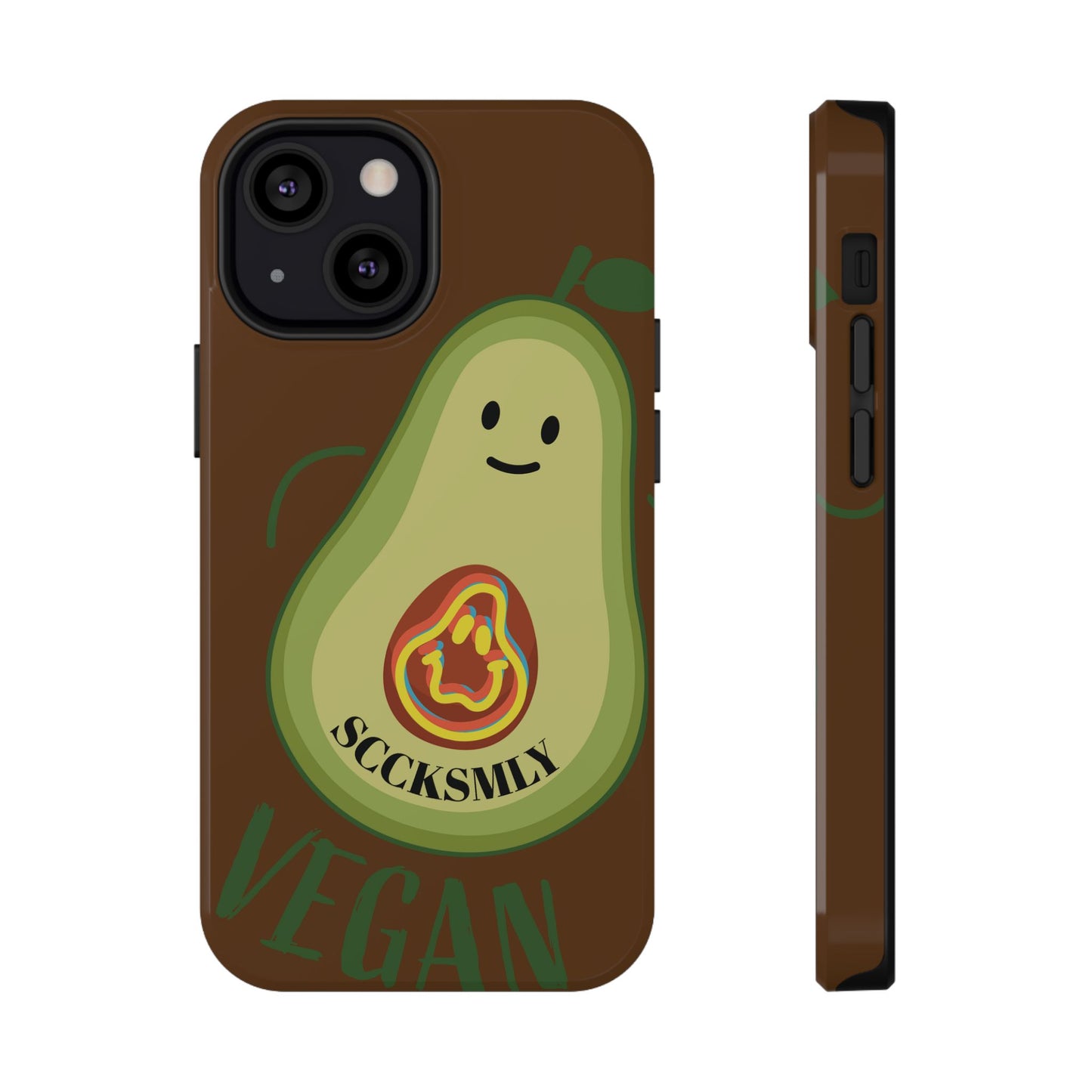 "IOS or Apple" Playful Vegan Avocado Phone Case - Tough, Durable Protection with a Fun Design