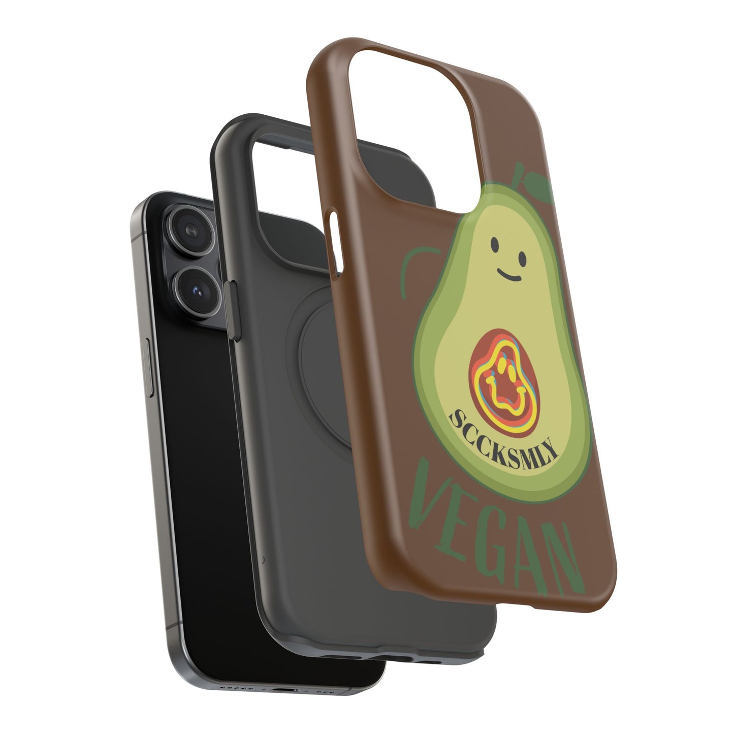 "IOS or Apple" Playful Vegan Avocado Phone Case - Tough, Durable Protection with a Fun Design