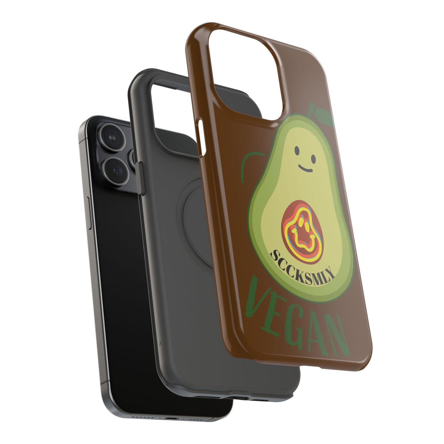 "IOS or Apple" Playful Vegan Avocado Phone Case - Tough, Durable Protection with a Fun Design