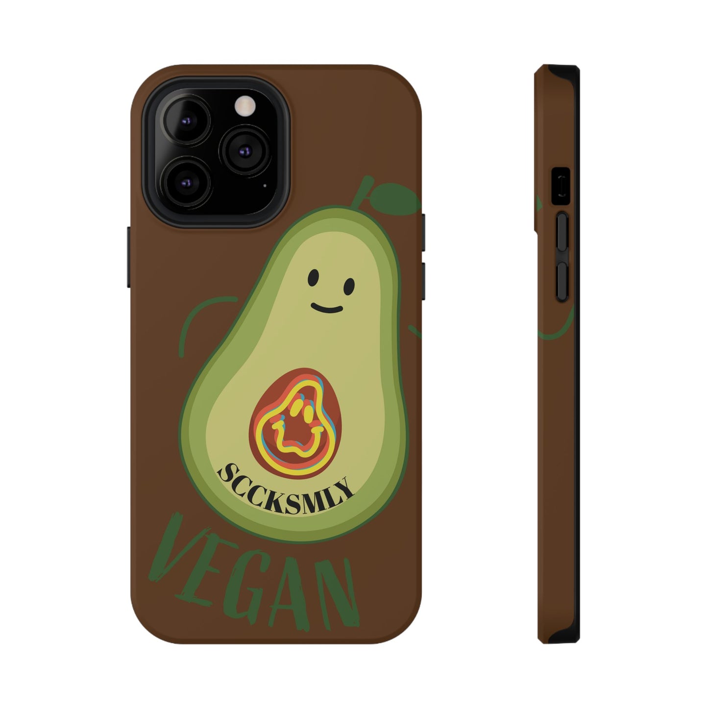 "IOS or Apple" Playful Vegan Avocado Phone Case - Tough, Durable Protection with a Fun Design