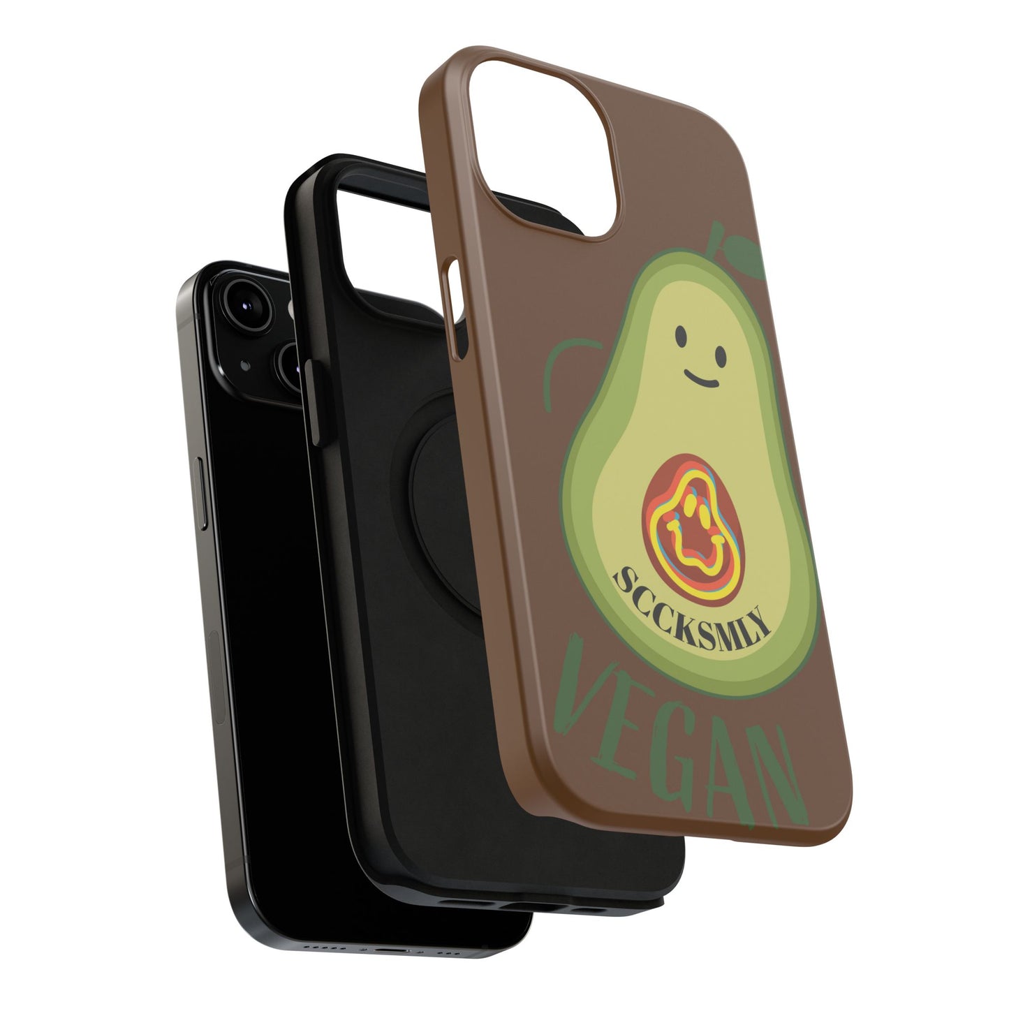 "IOS or Apple" Playful Vegan Avocado Phone Case - Tough, Durable Protection with a Fun Design