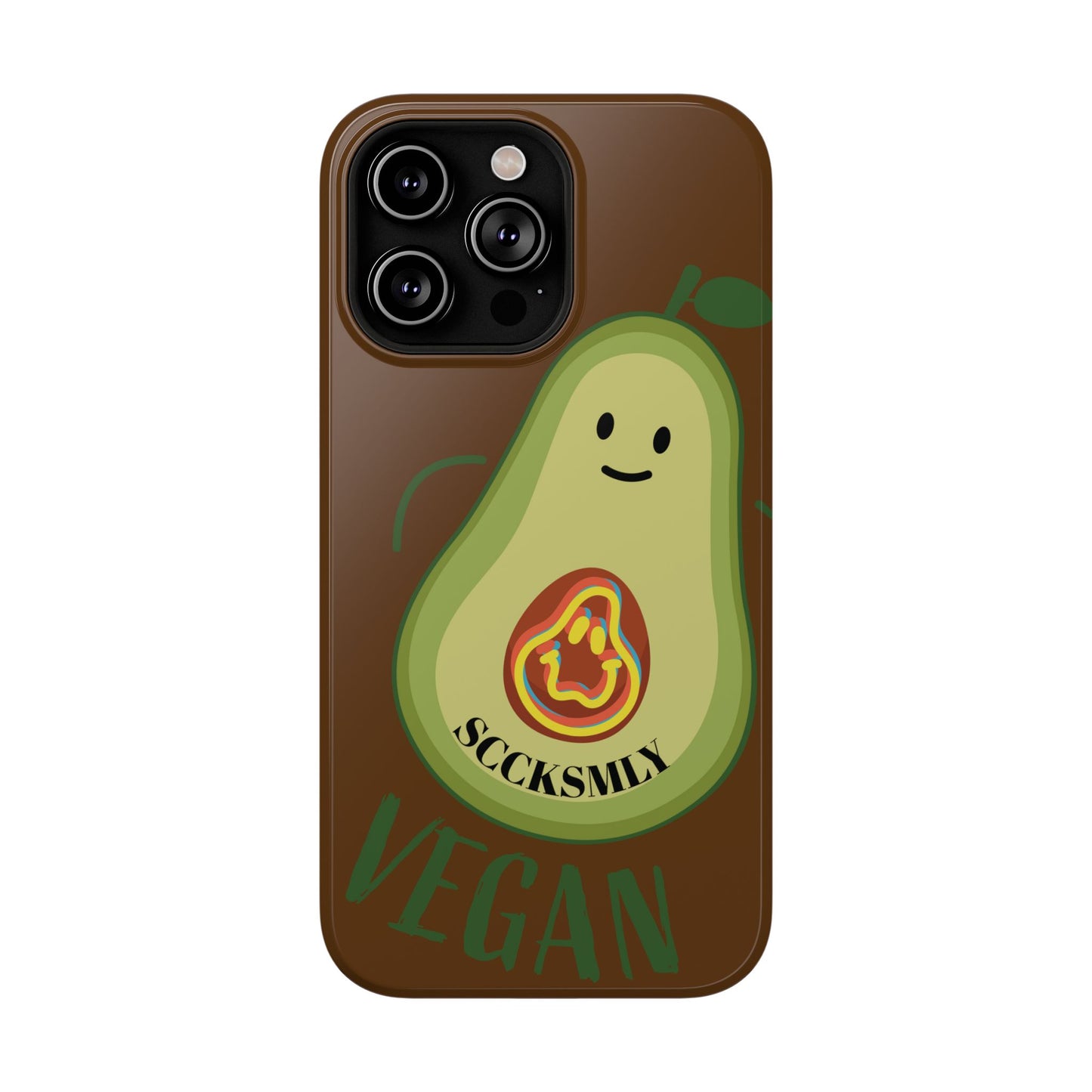 "IOS or Apple" Playful Vegan Avocado Phone Case - Tough, Durable Protection with a Fun Design