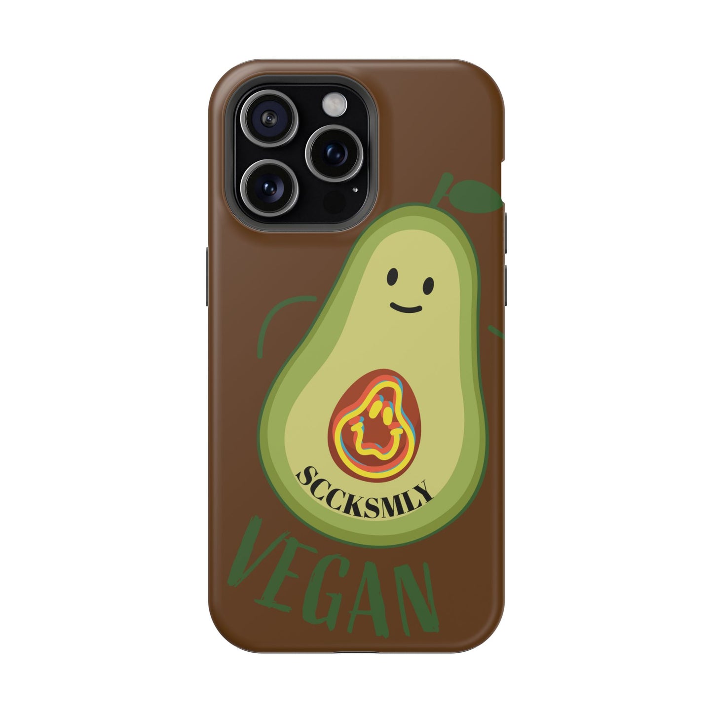 "IOS or Apple" Playful Vegan Avocado Phone Case - Tough, Durable Protection with a Fun Design