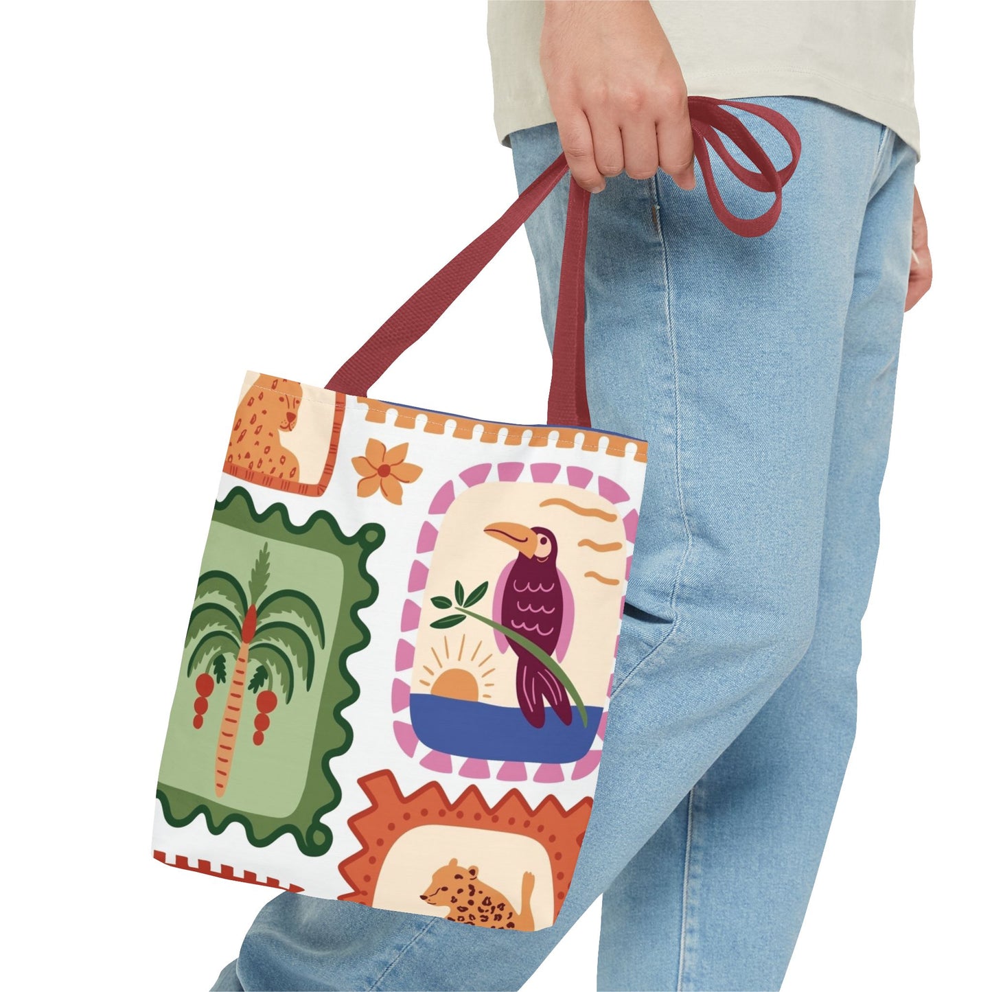 Tropical Print 13 x 13 Tote Bag