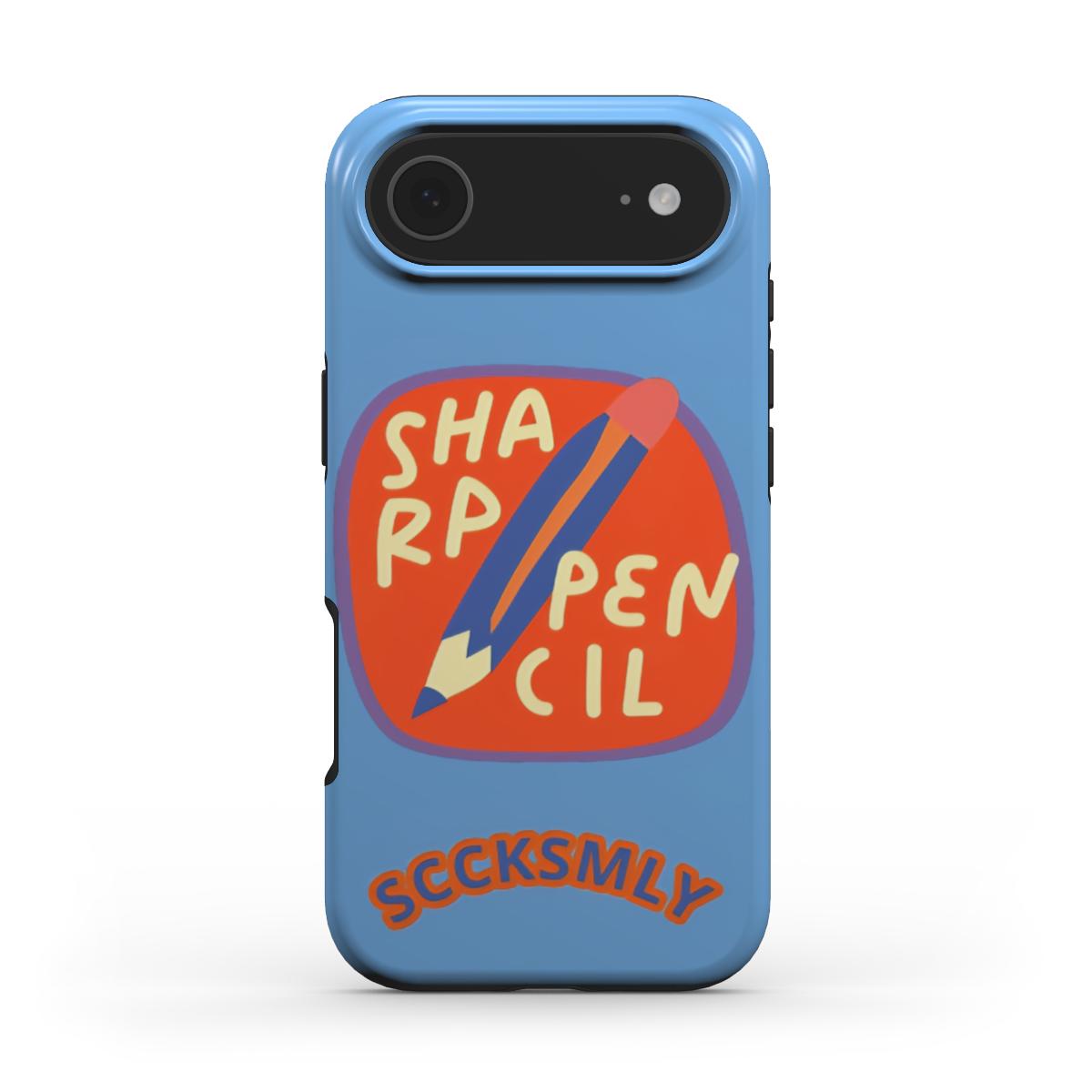Blue "SHARPEN PENCIL" Tough Phone Case For iPhone 17 models