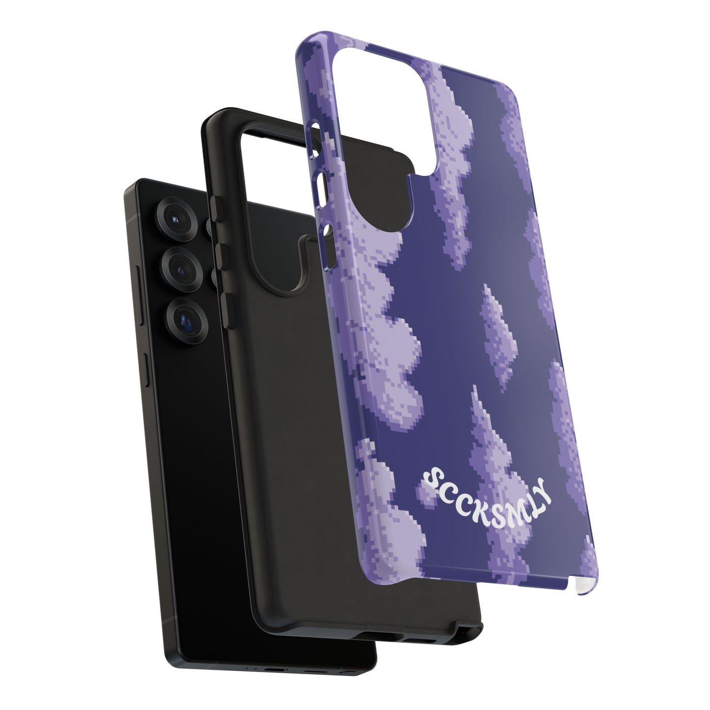 Lilac Pixel Cloud Tough Phone Case for Samsung