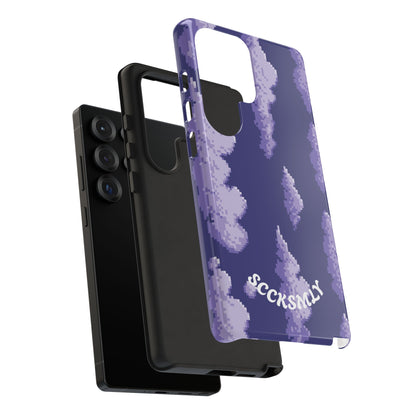Lilac Pixel Cloud Tough Phone Case for Samsung