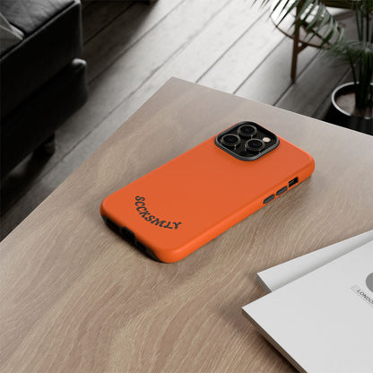 SOLID Tangerine Tough Case for Apple