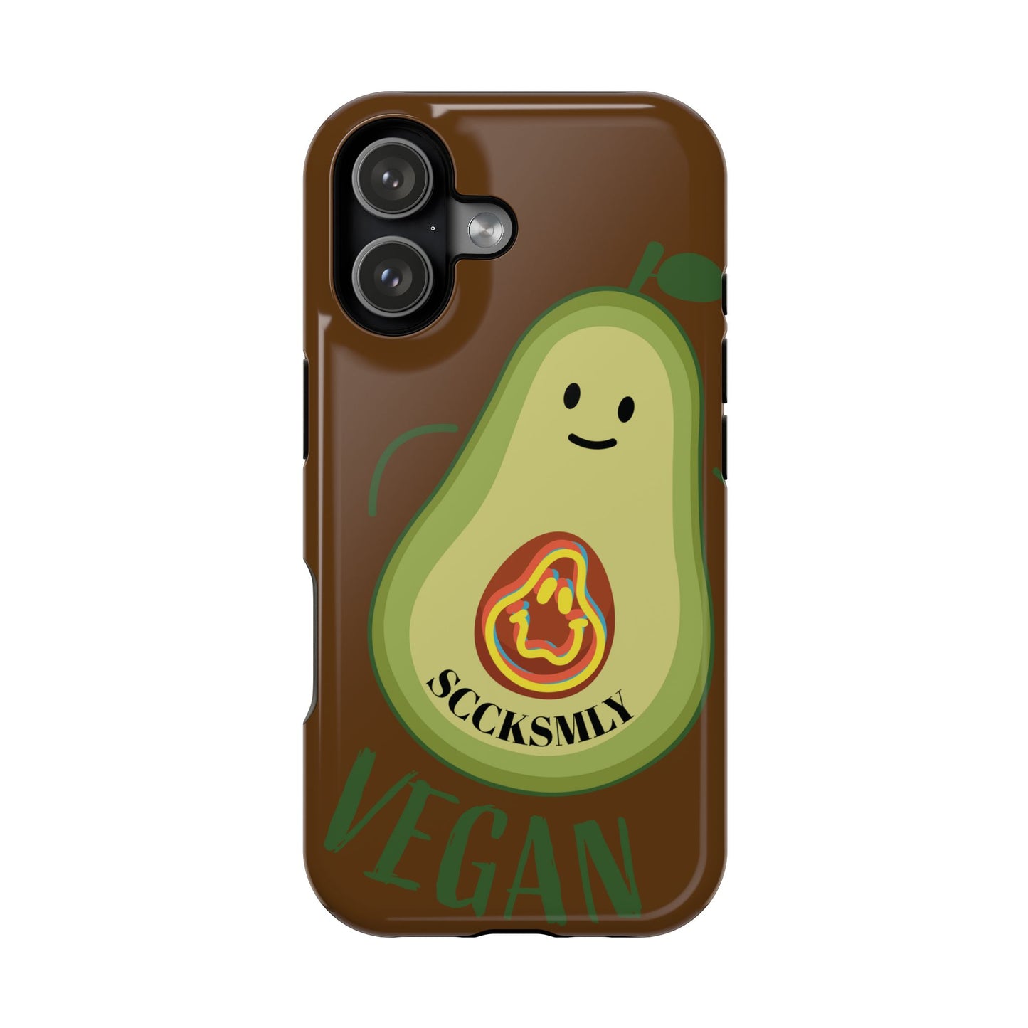 Playful Vegan Avocado Tough Phone Case Apple